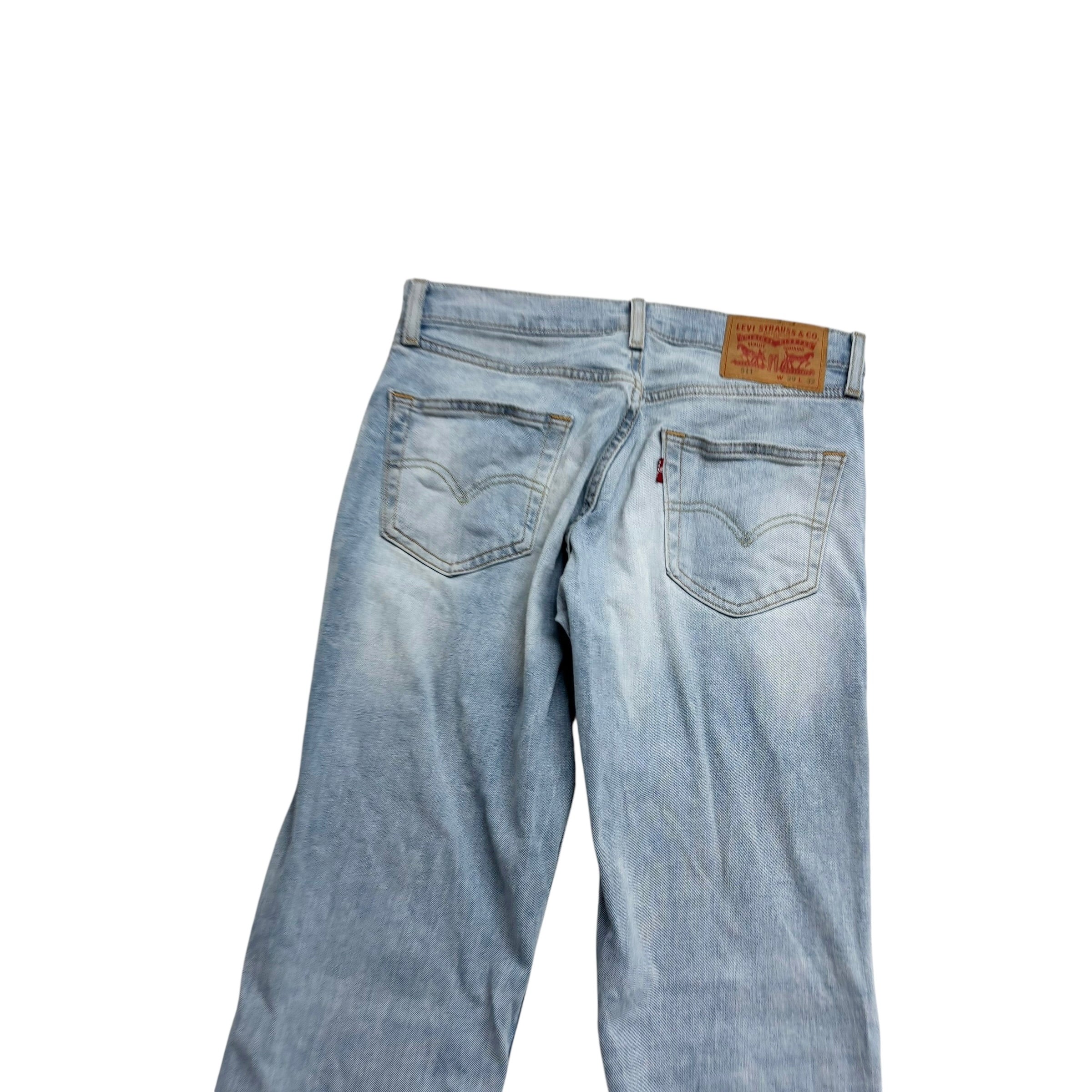 Levis 511 Jeans W29 L32 Mens Light Blue Slim Fit Stretch Denim