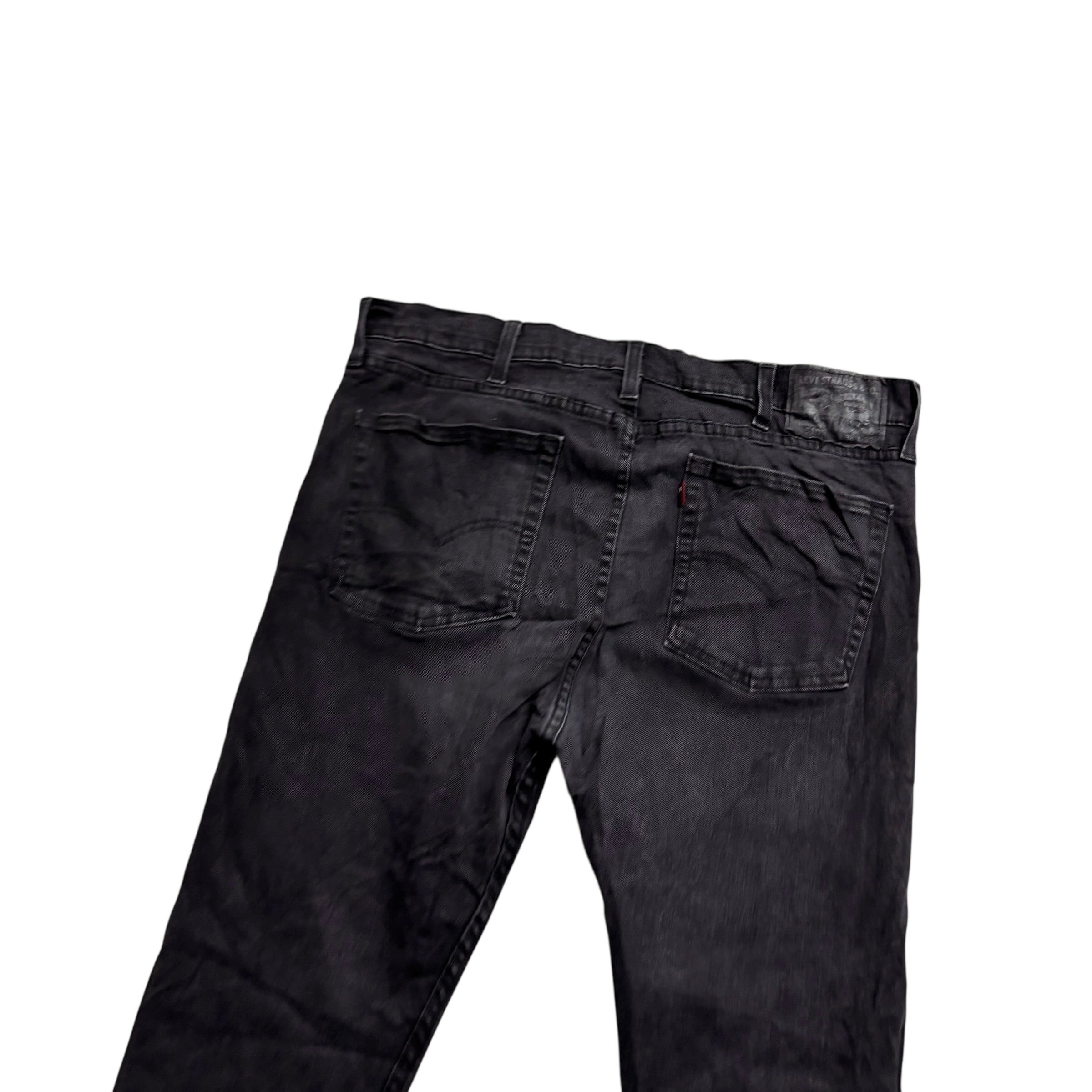 Levis 510 Jeans W36 L31 Mens Black Skinny Fit Stretch Denim (E)