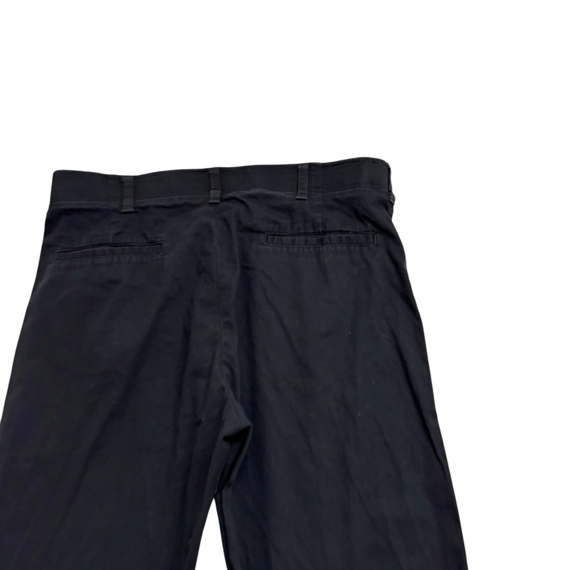 Wrangler Trousers W34 L32 Mens Black Relaxed Straight Stretch Cotton Pants (E)