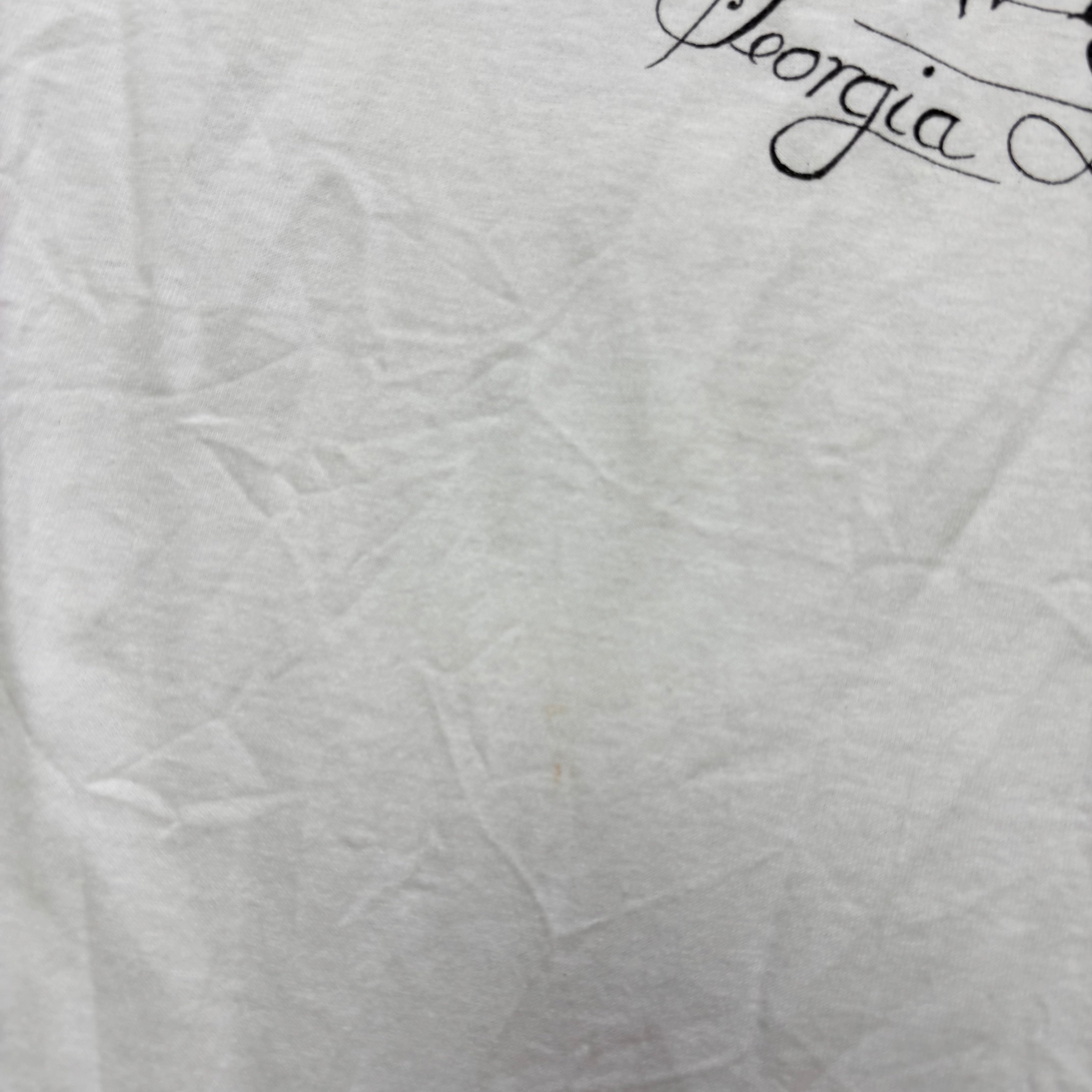 Vintage T Shirt Mens Large White Single Stitch Graphic Print 90s USA Music