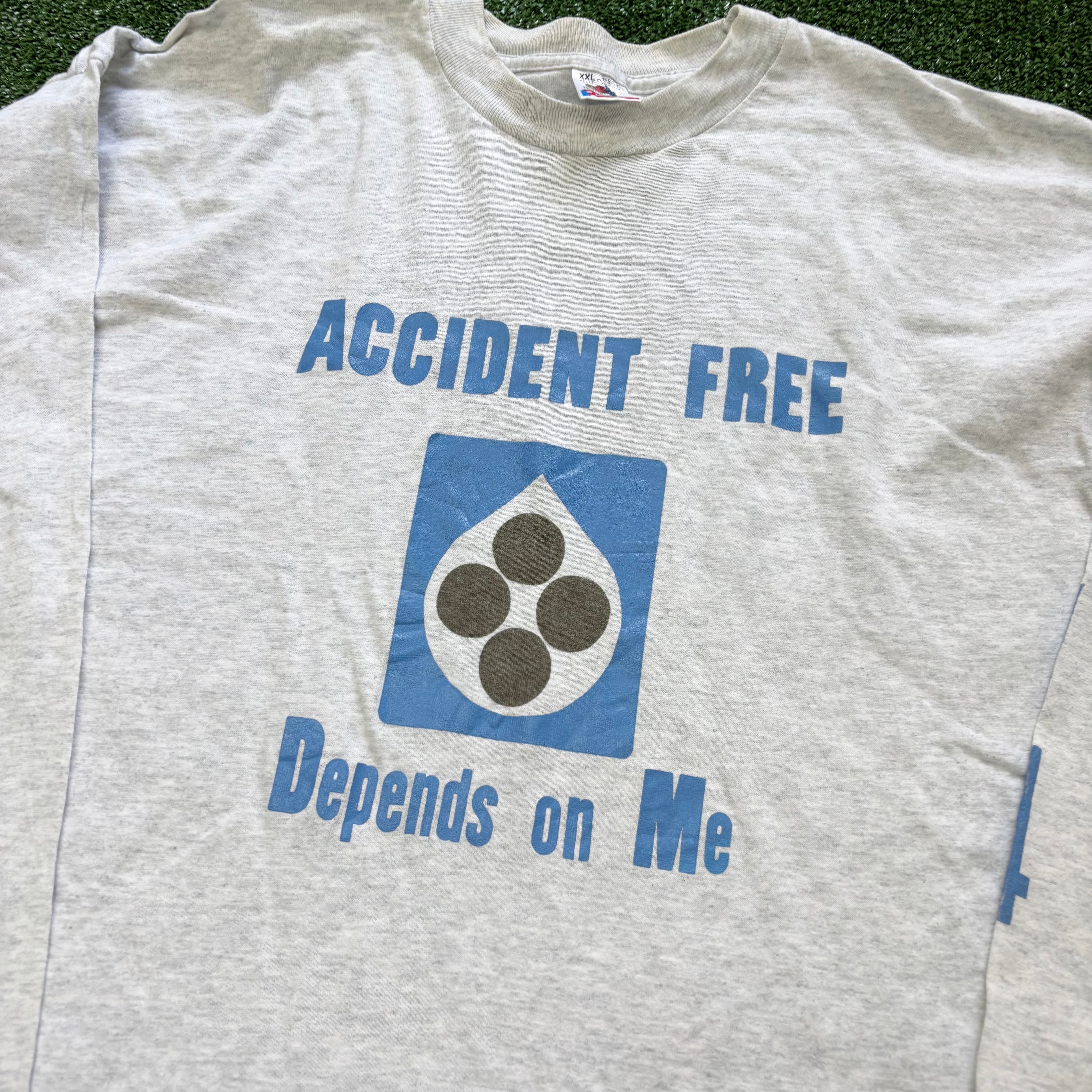 Vintage T Shirt Mens XXL Grey Single Stitch Graphic Print 90s USA (E)