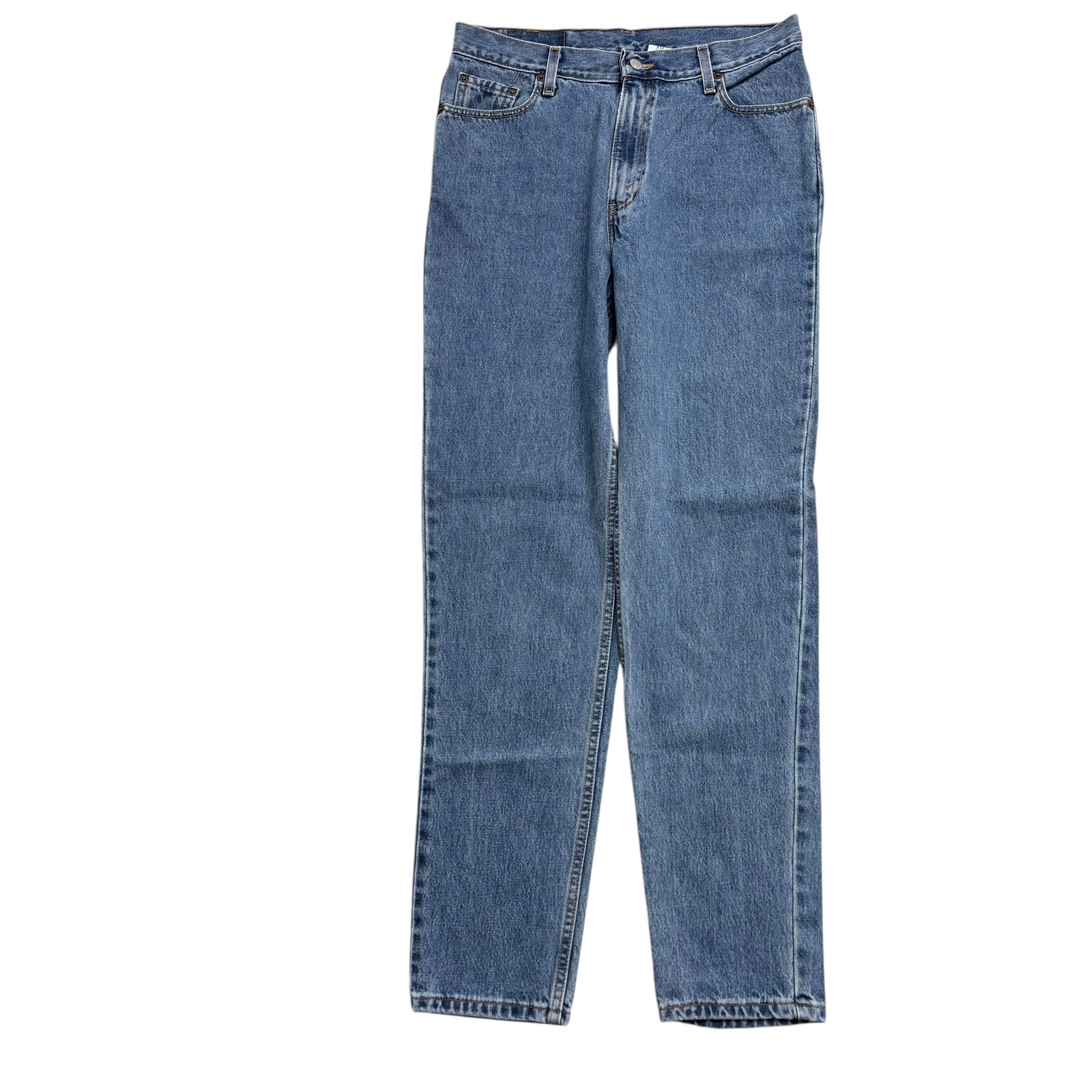 Levis 512 Jeans W32 L33 Womens Mid Blue Slim Tapered Made In USA Vintage (E)