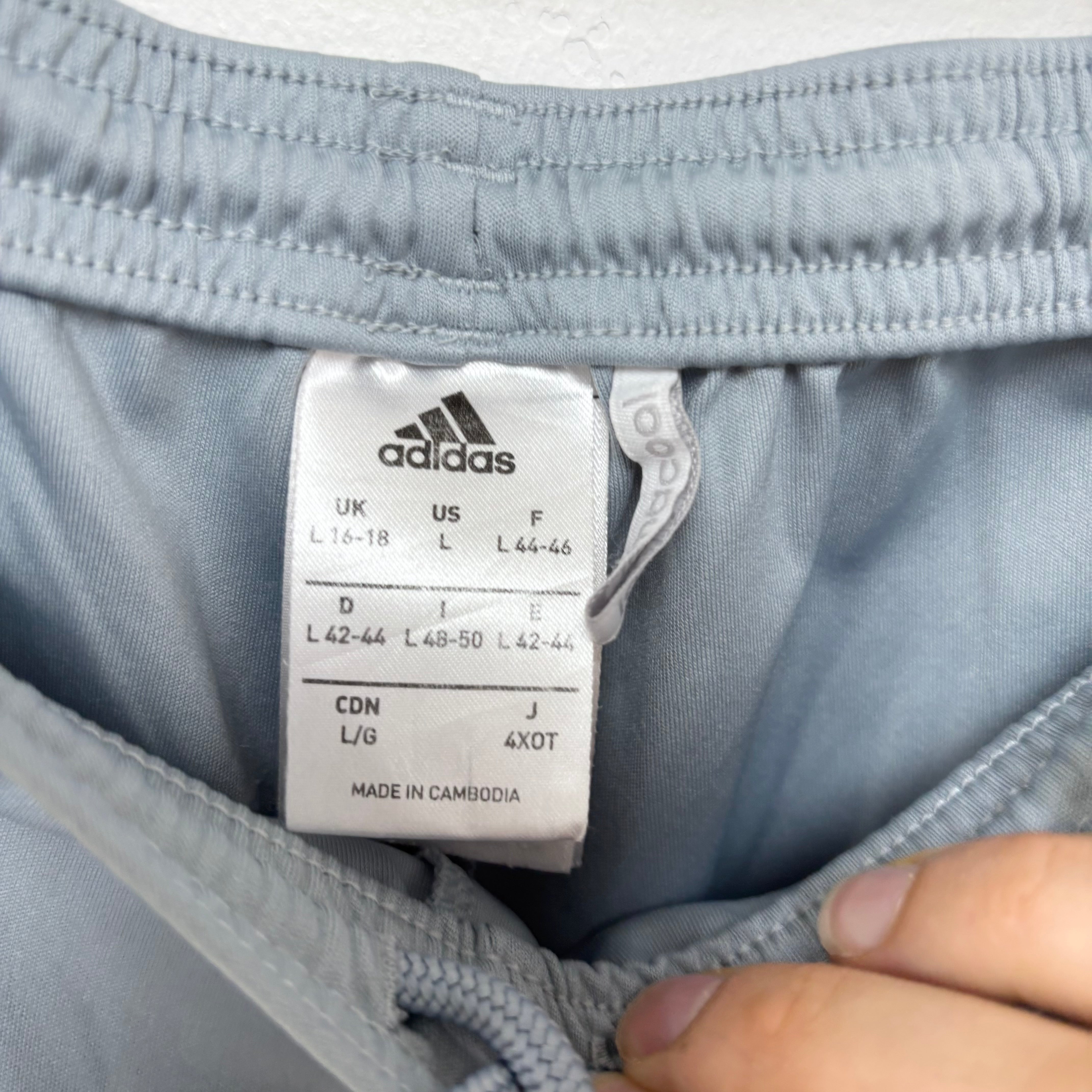 Adidas Shorts Womens Large Grey Sports Running Gym Athletic (E)