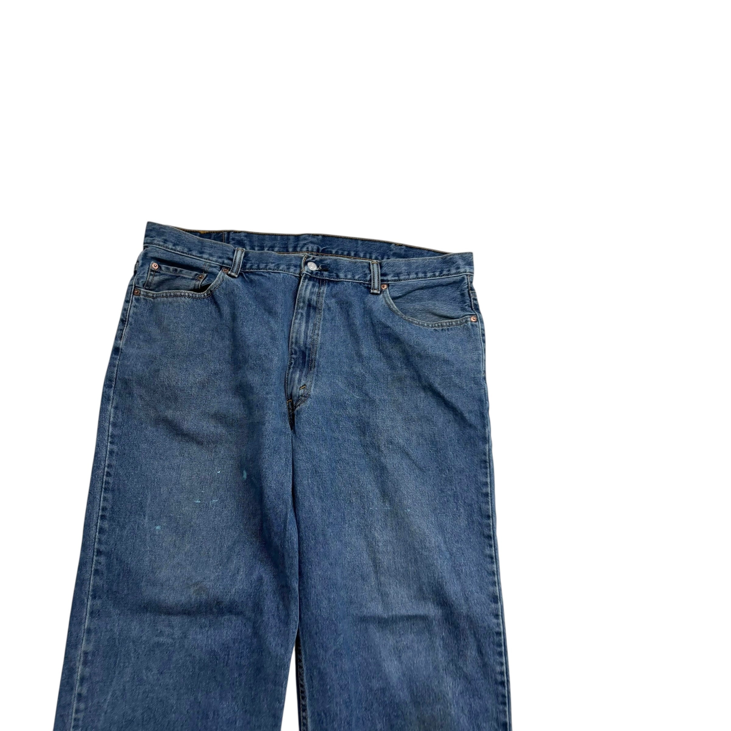 Levis 550 Jeans W42 L32 Mens Mid Blue Baggy Relaxed Straight Vintage Denim (F)