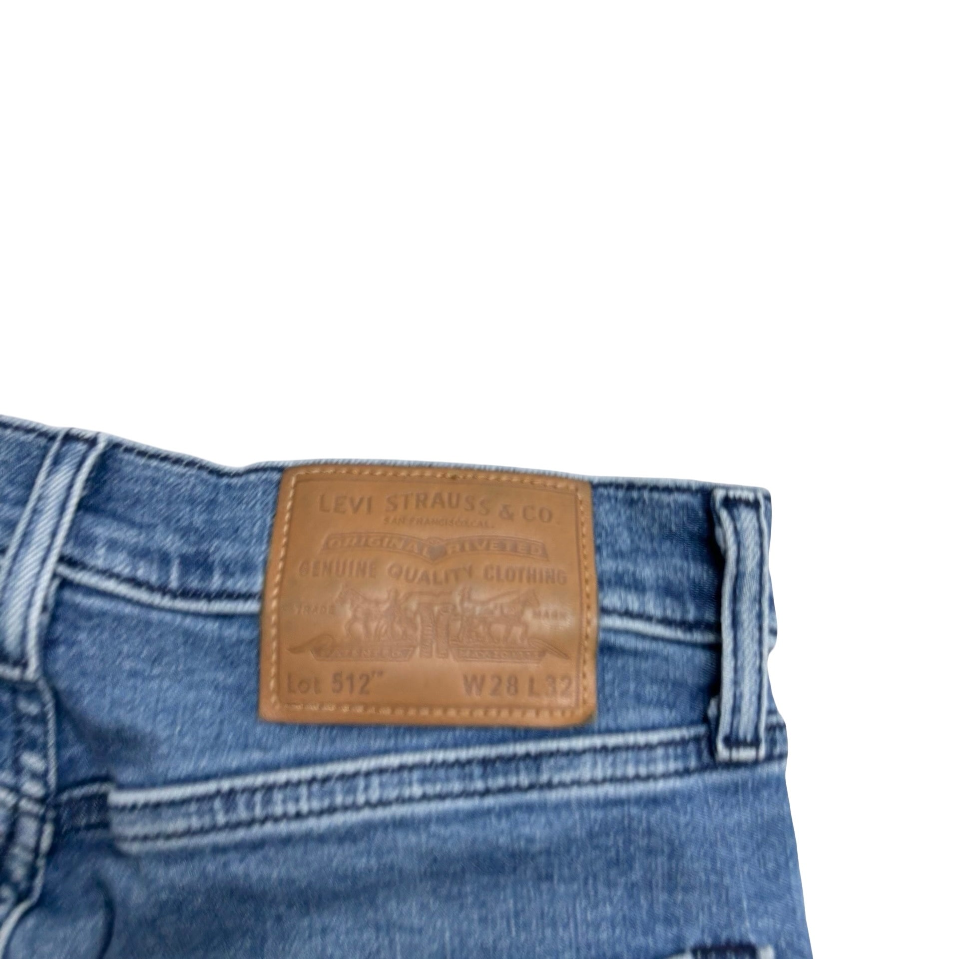 Levis 512 Jeans W28 L28 Mens Navy Blue Slim Tapered Fit Stretch Denim