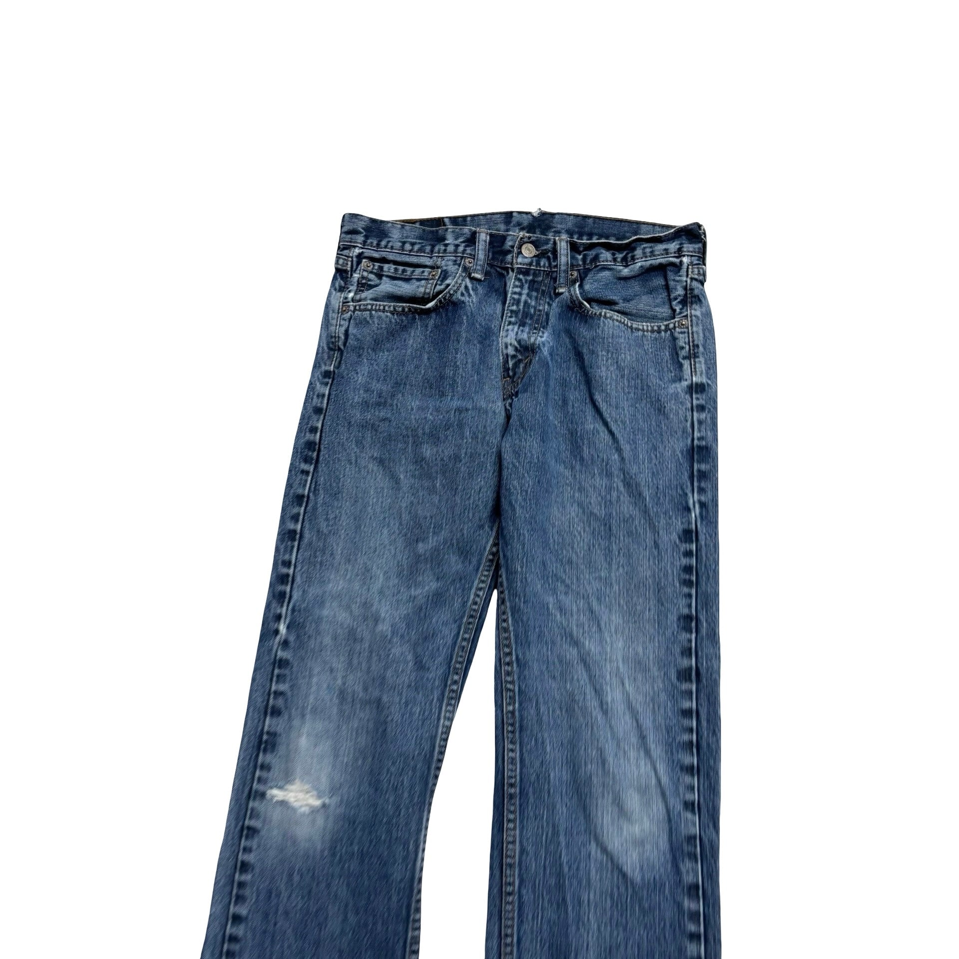 Levis 505 Jeans W30 L29 Mens Mid Blue Regular Straight Fit Denim (F)