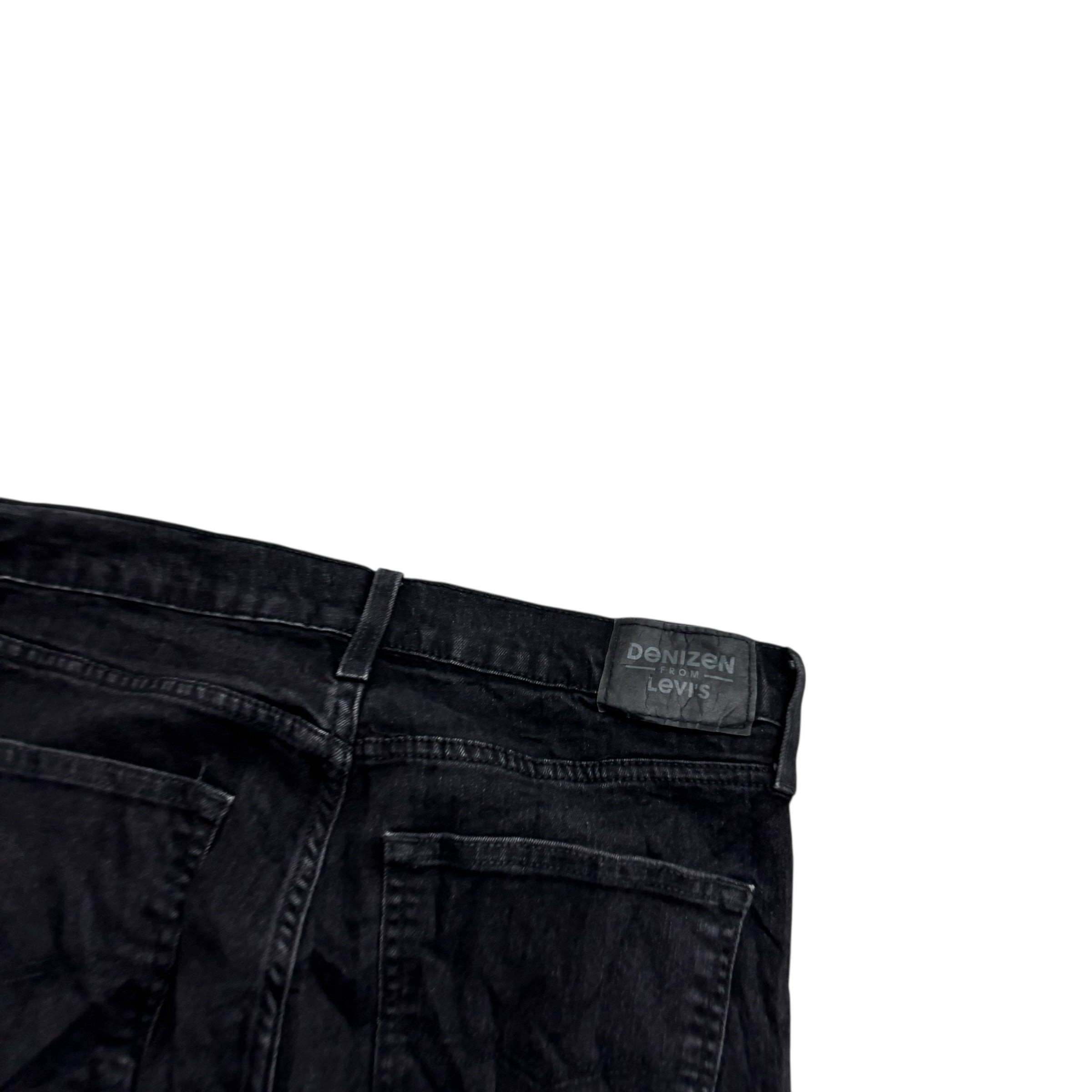 Levis Denizen Jeans W31 L33 Mens Black Slim Straight Fit Stretch Denim (E)