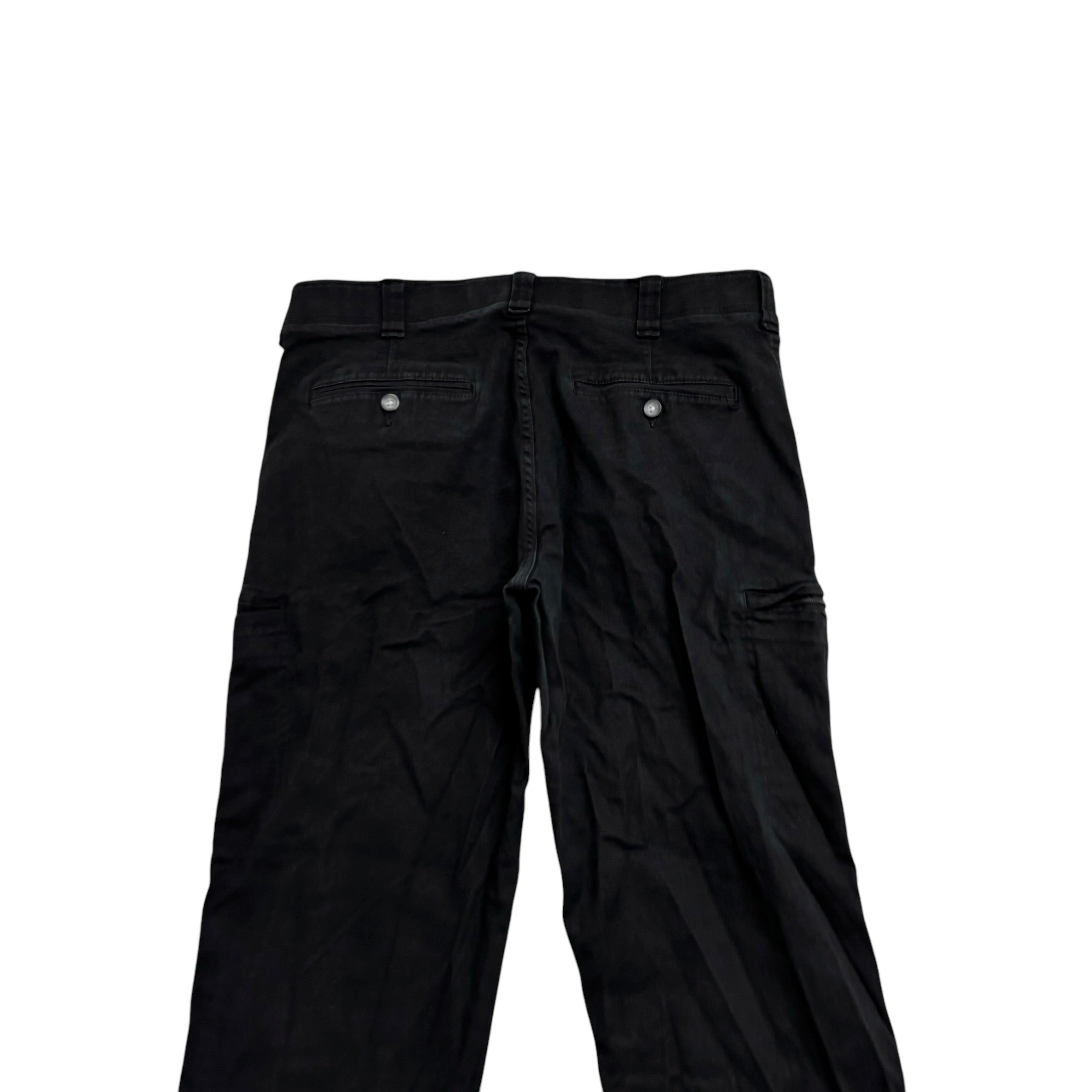 Lee Trousers W34 L31 Mens Black Regular Straight Stretch Cotton Pants (E)