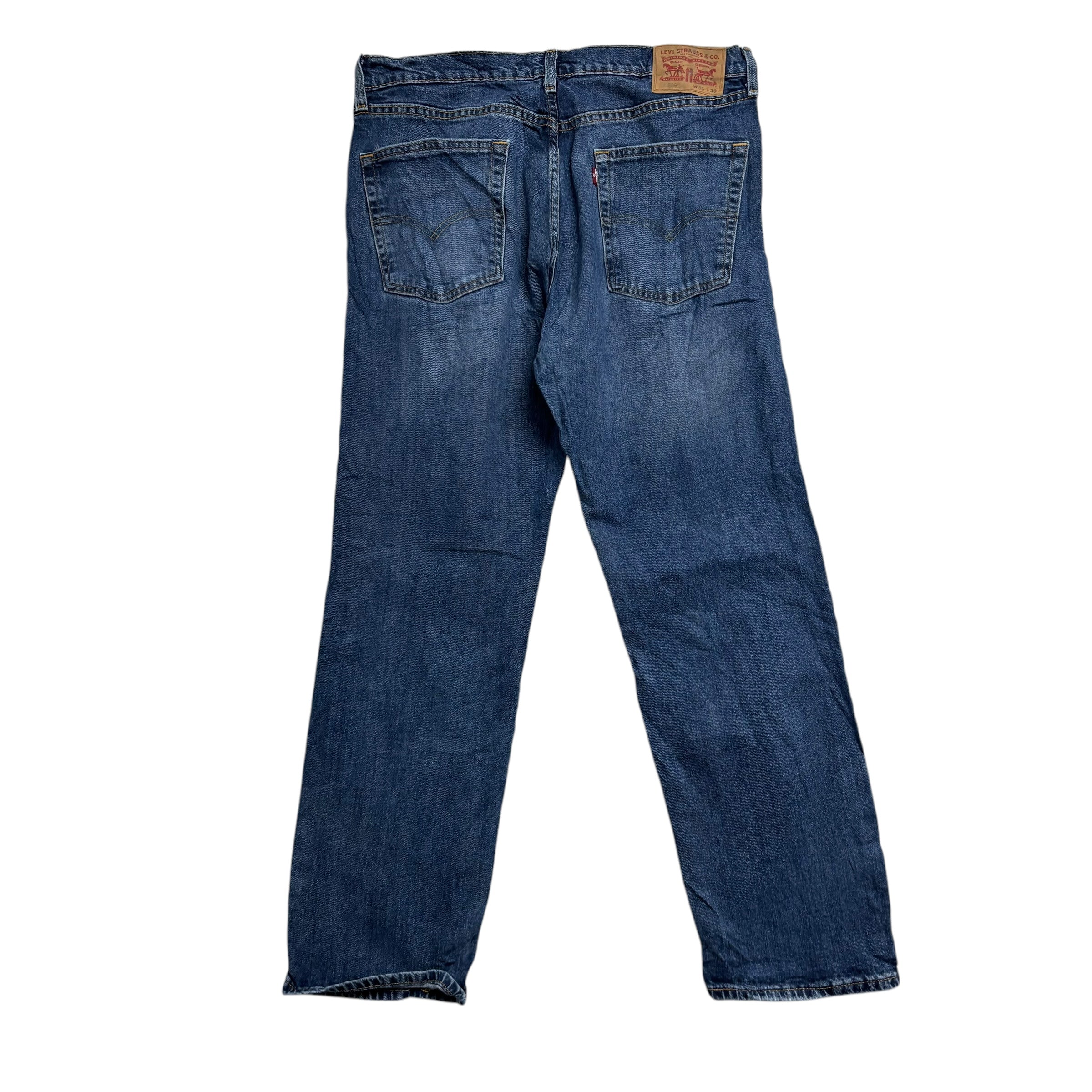 Levis 505 Jeans W34 L30 Mens Mid Blue Regular Straight Fit Stretch Denim