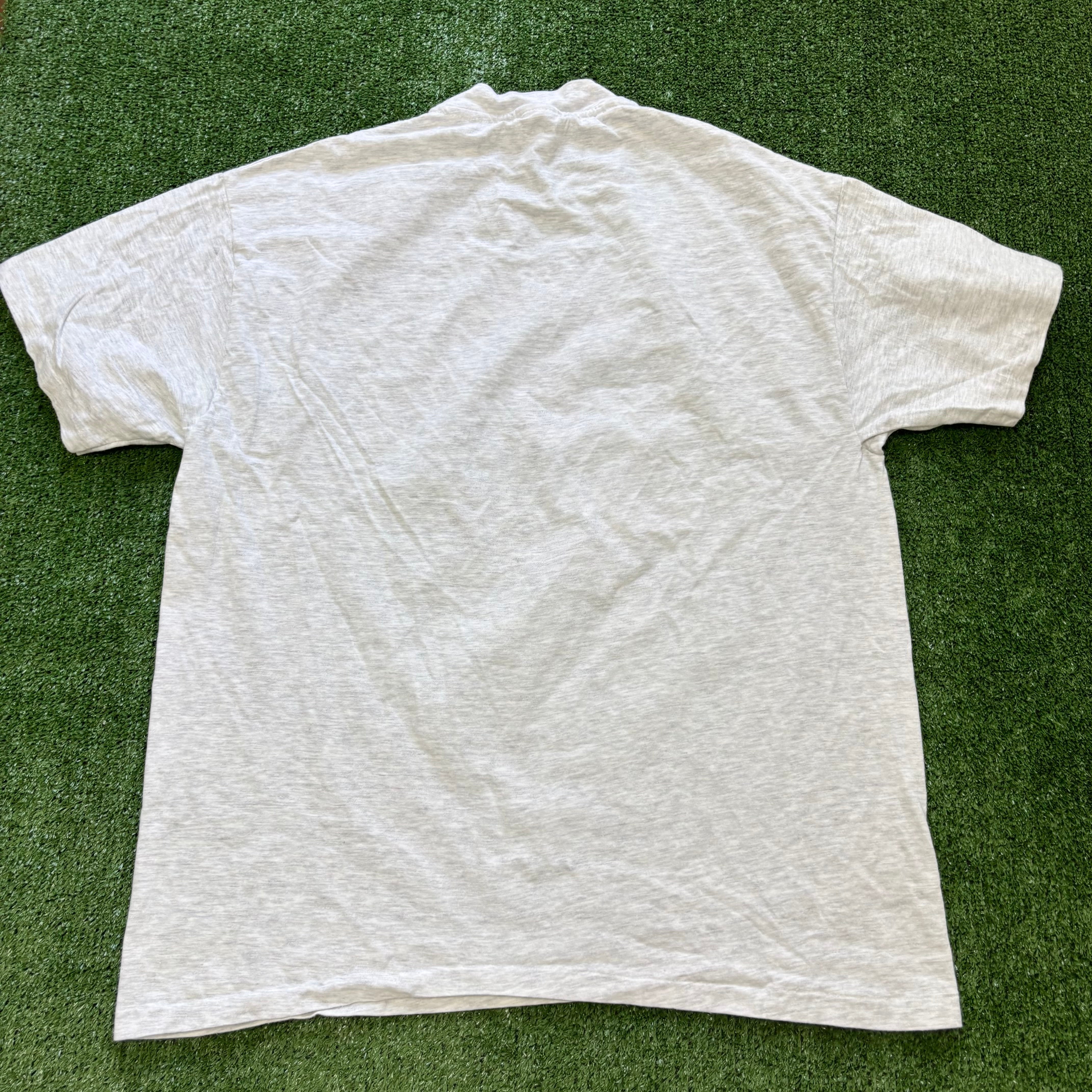 Vintage T Shirt Mens XL Grey Single Stitch Graphic Print 90s USA (E)