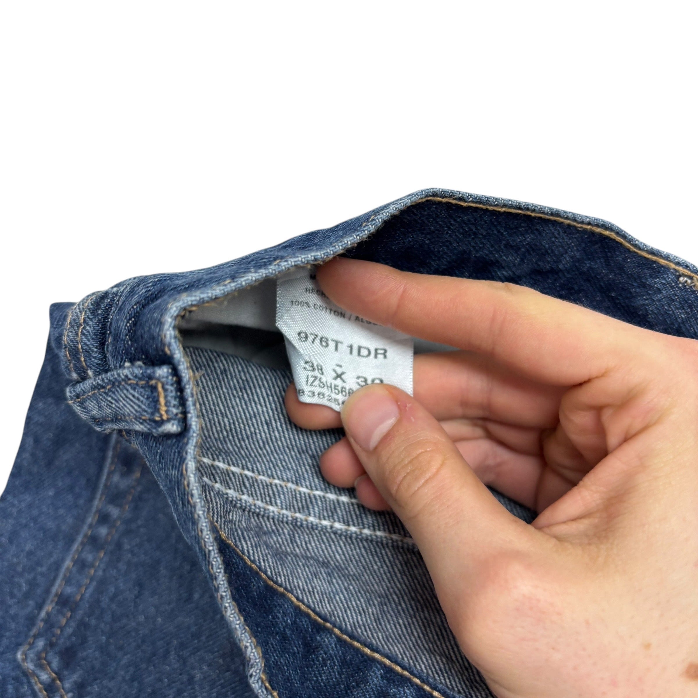 Wrangler Jeans W38 L30 Mens Mid Blue Relaxed Straight Fit Vintage Denim (E)