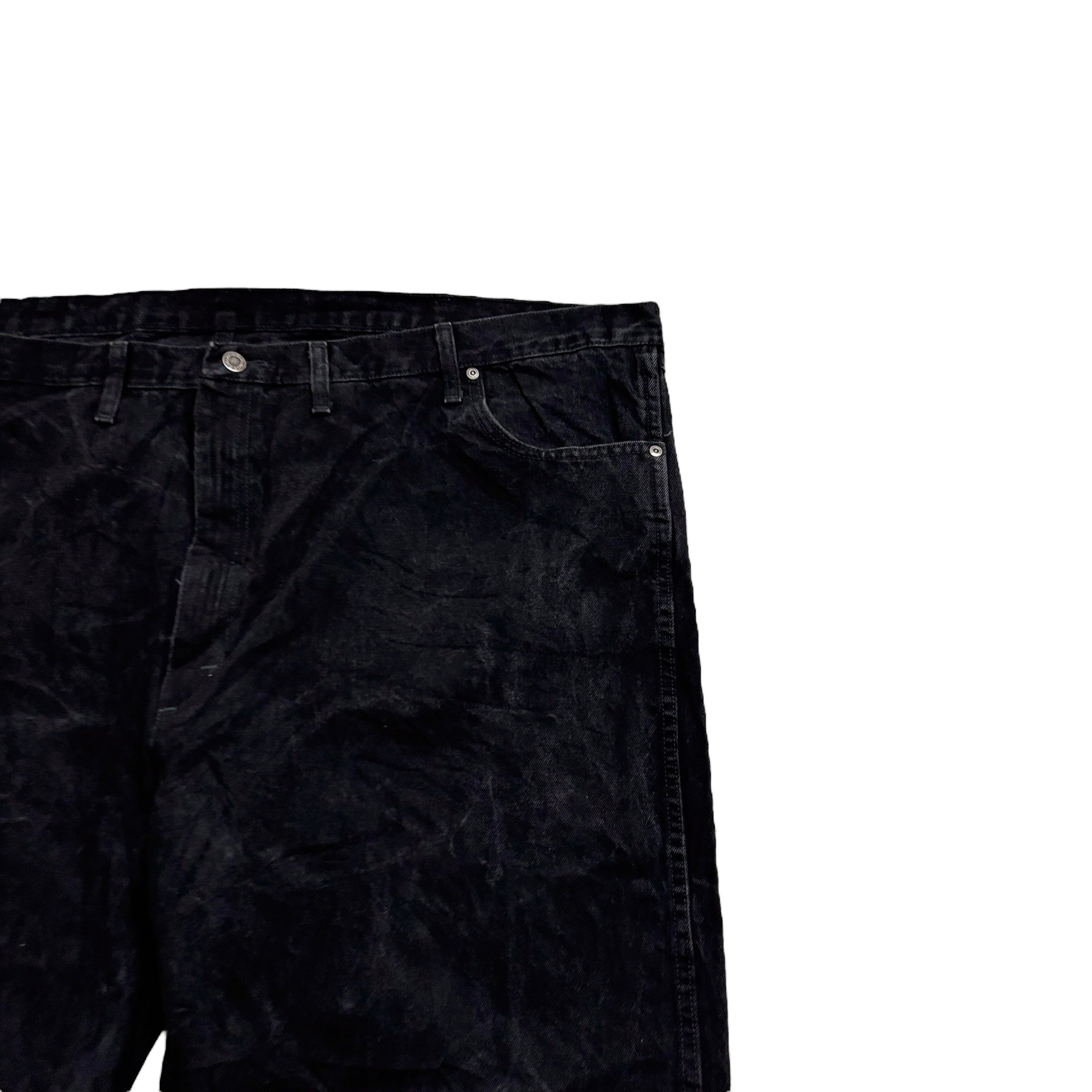 Wrangler Jeans W54 L34 Mens Black Relaxed Straight Fit Baggy Denim (E)