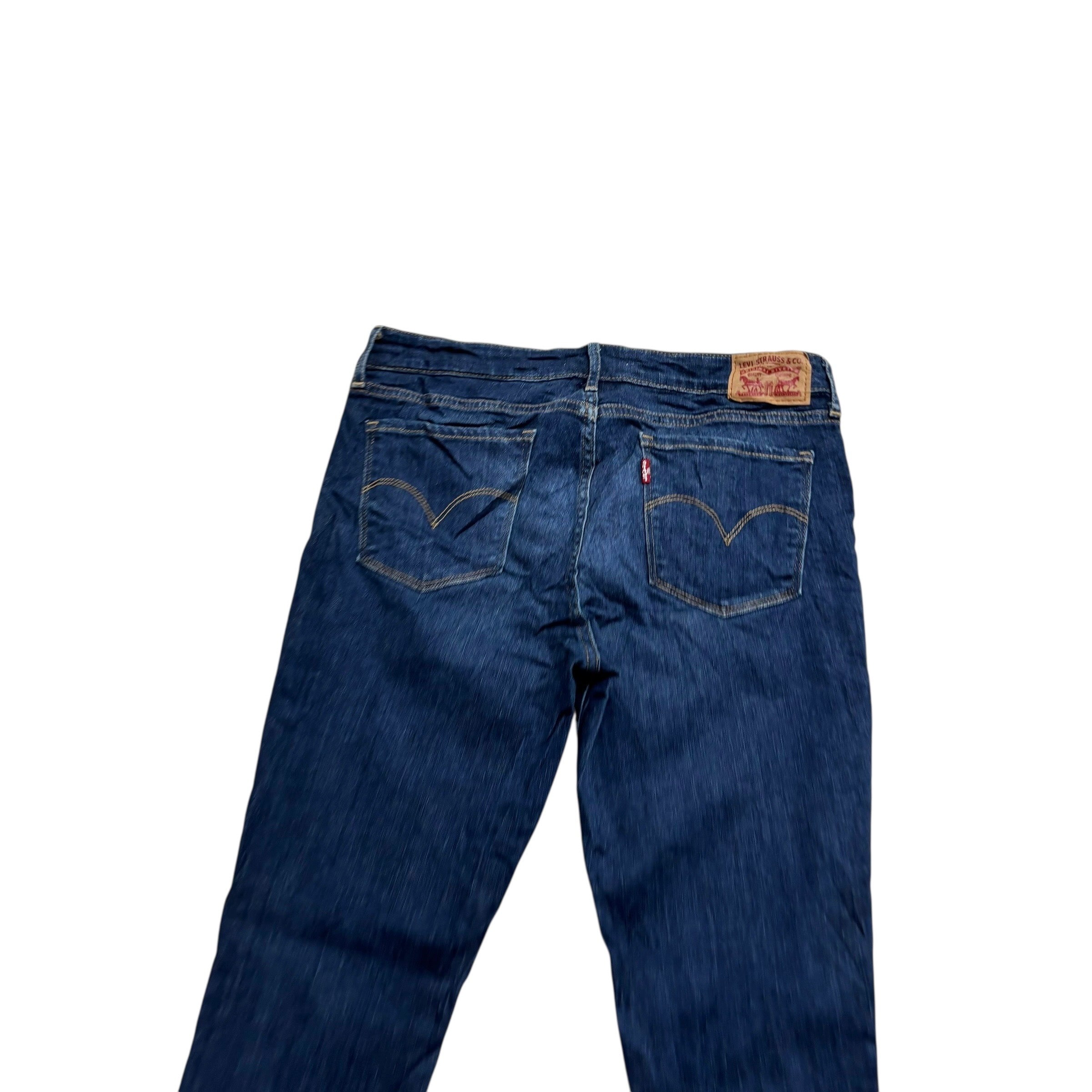 Levis 711 Jeans W29 L27 Womens Skinny Fit Dark Blue Stretch Denim (E)