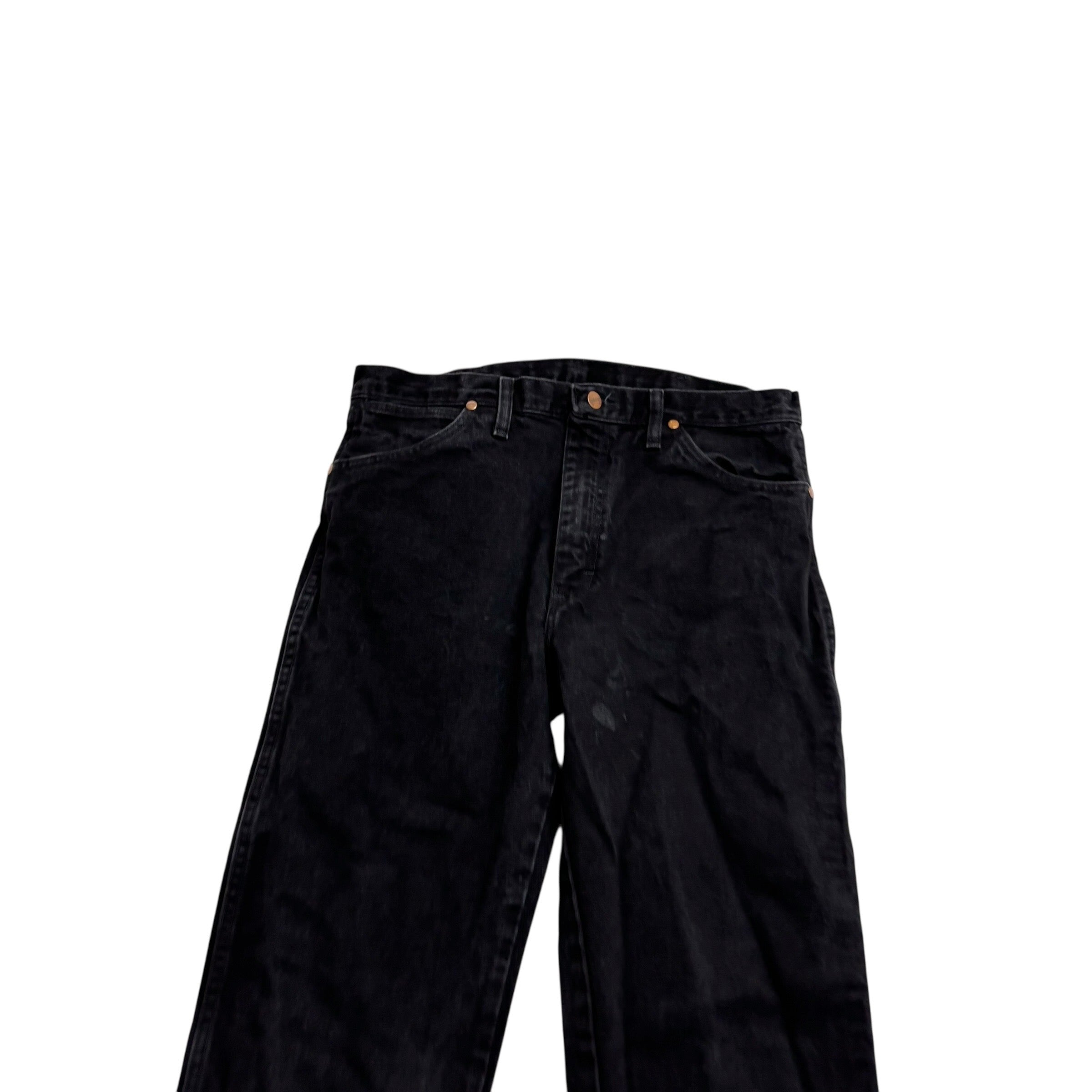 Wrangler Jeans Cowboy Cut W33 L33 Mens Black 13MWZ Original Fit Denim (F)