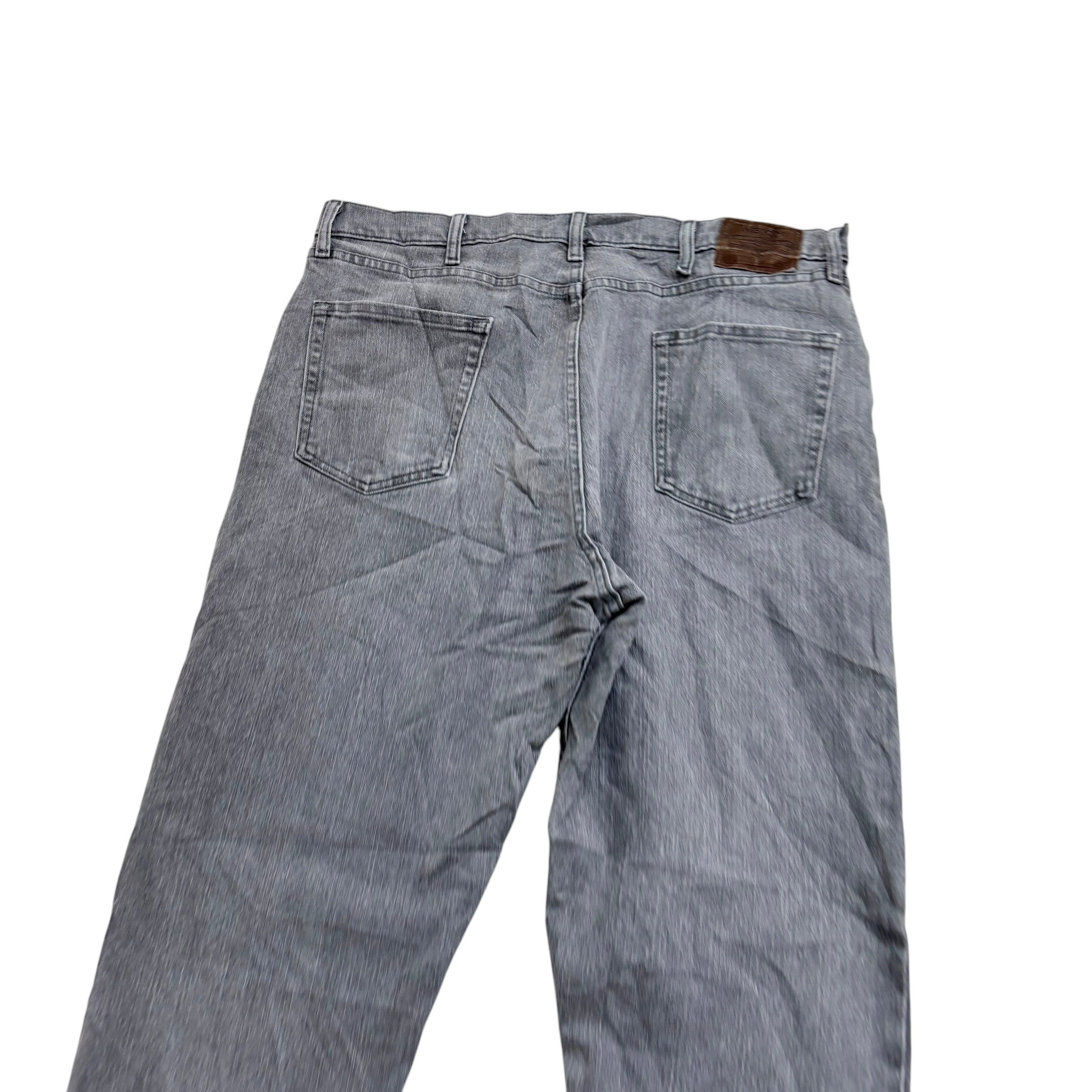Wrangler Jeans W38 L34 Mens Grey Relaxed Straight Fit Stretch Denim (E)