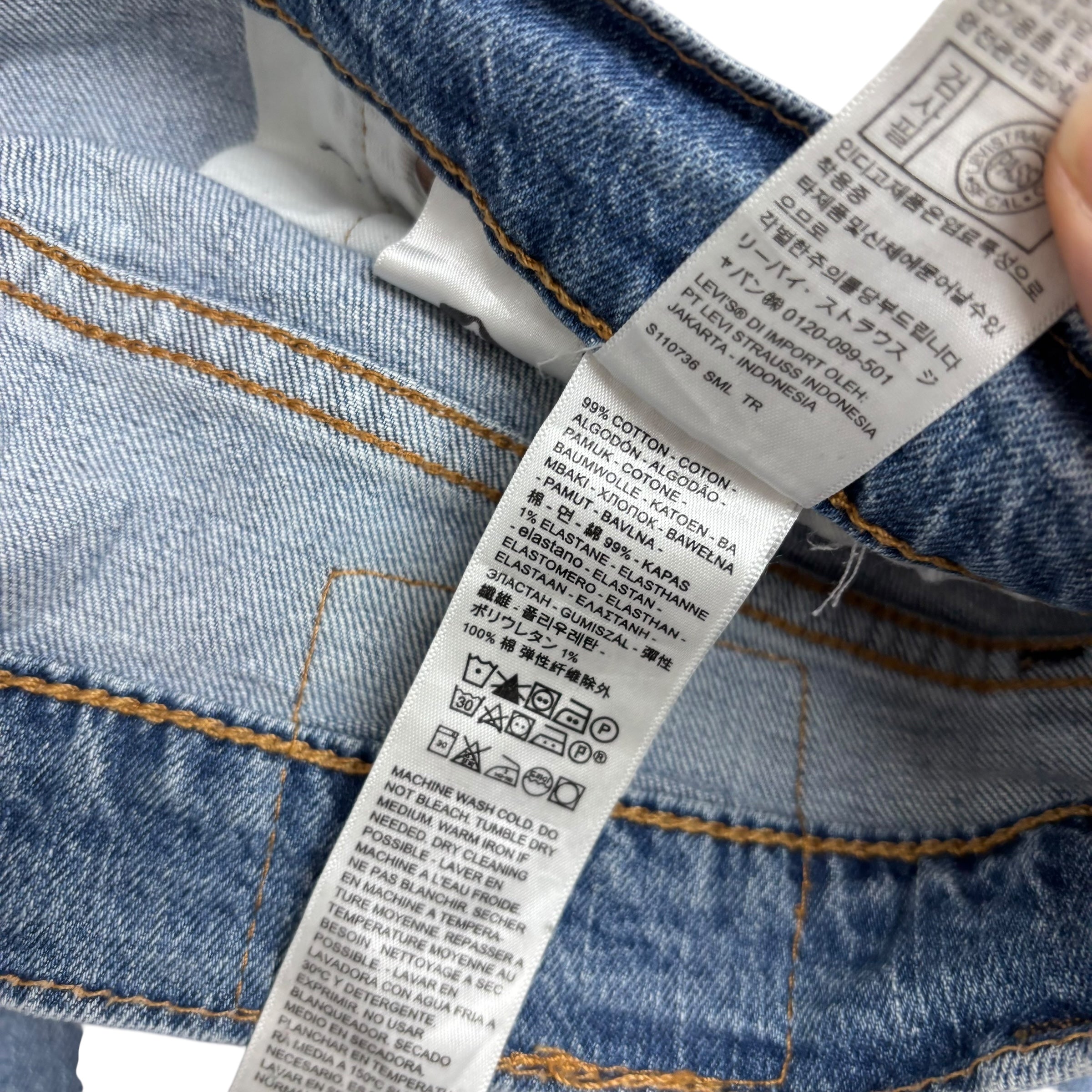 Levis 511 Jeans W33 L32 Mens Light Blue Slim Fit Stretch Denim