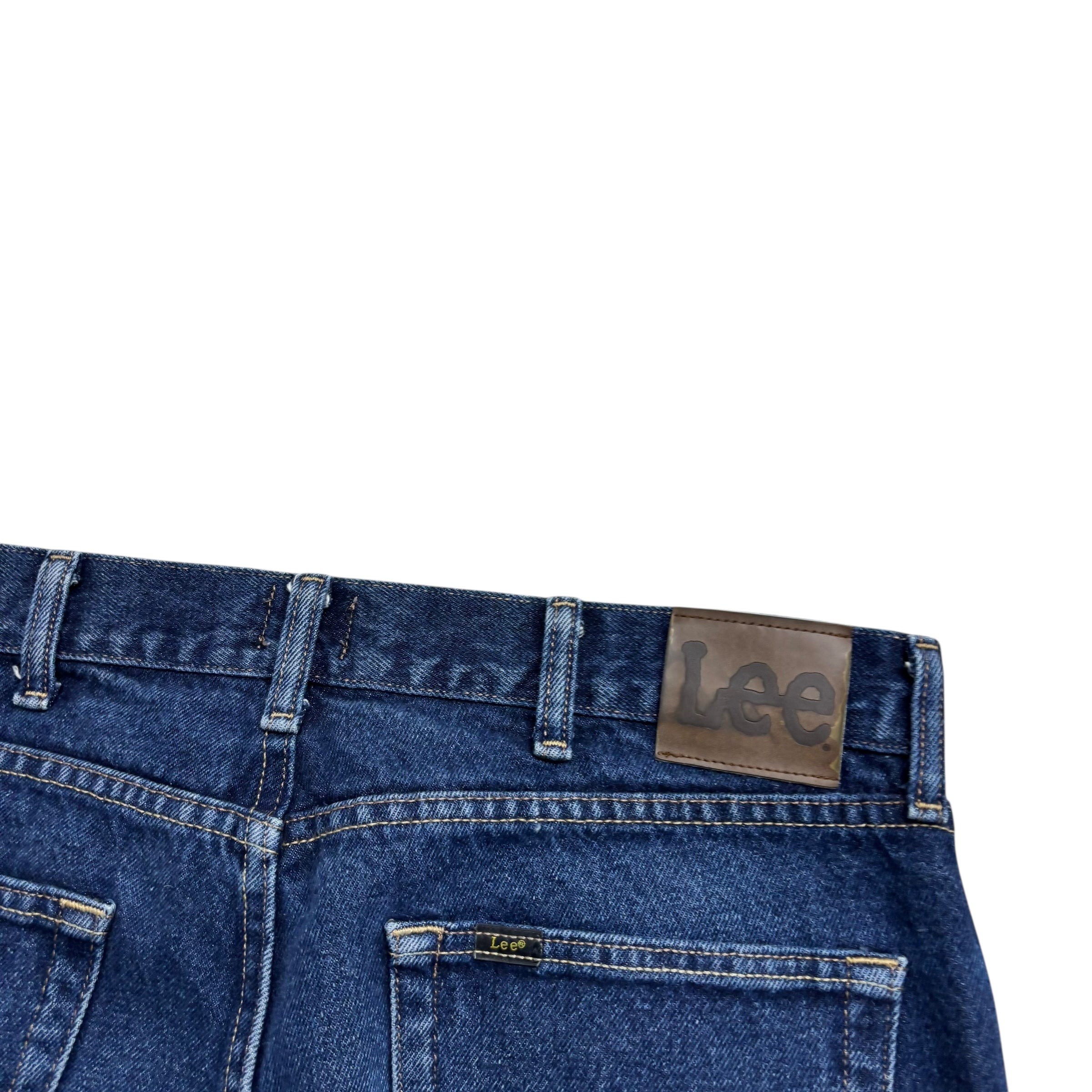 Lee Jeans W36 L30 Mens Dark Blue Regular Straight Fit Denim
