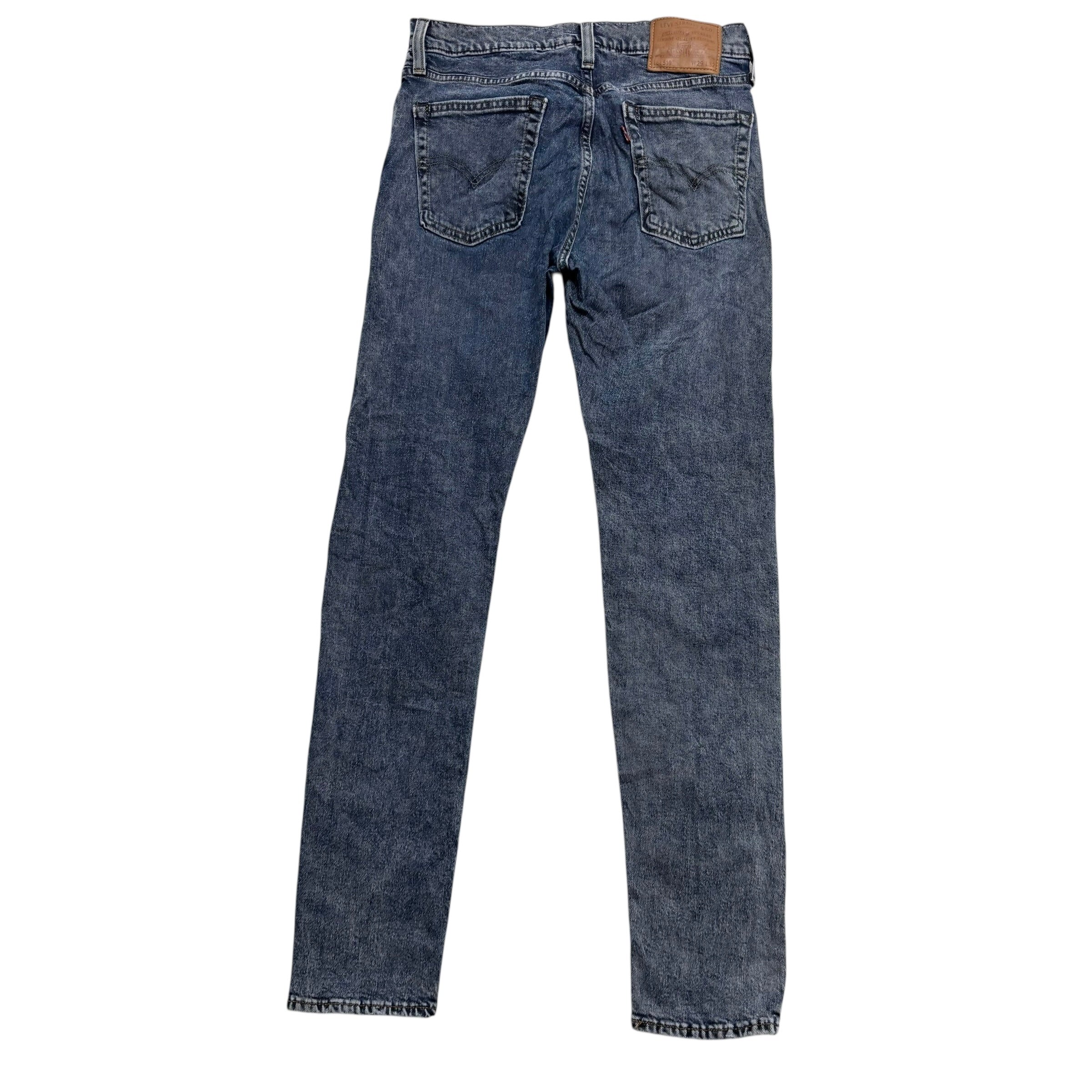 Levis 510 Jeans W29 L32 Mens Mid Blue Skinny Fit Stretch Premium Denim (E)