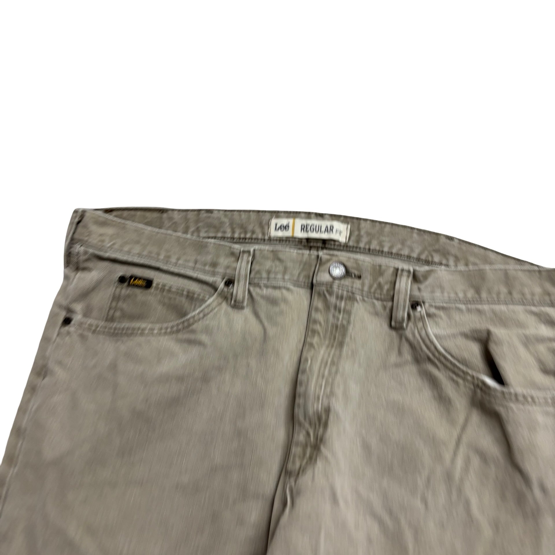 Lee Jeans W40 L30 Mens Beige Brown Regular Straight Fit Vintage Denim