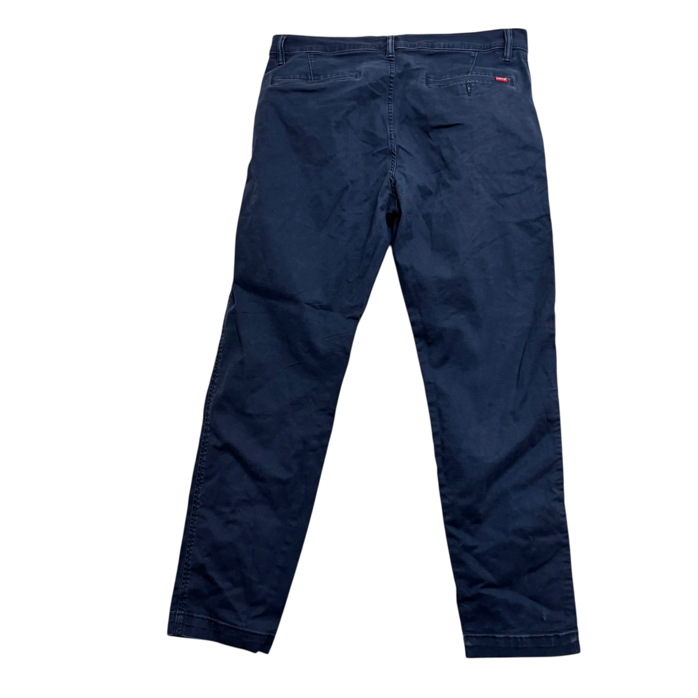 Levis XX Chino Trousers W34 L32 Mens Navy Blue Standard Tapered Fit Stretch (E)