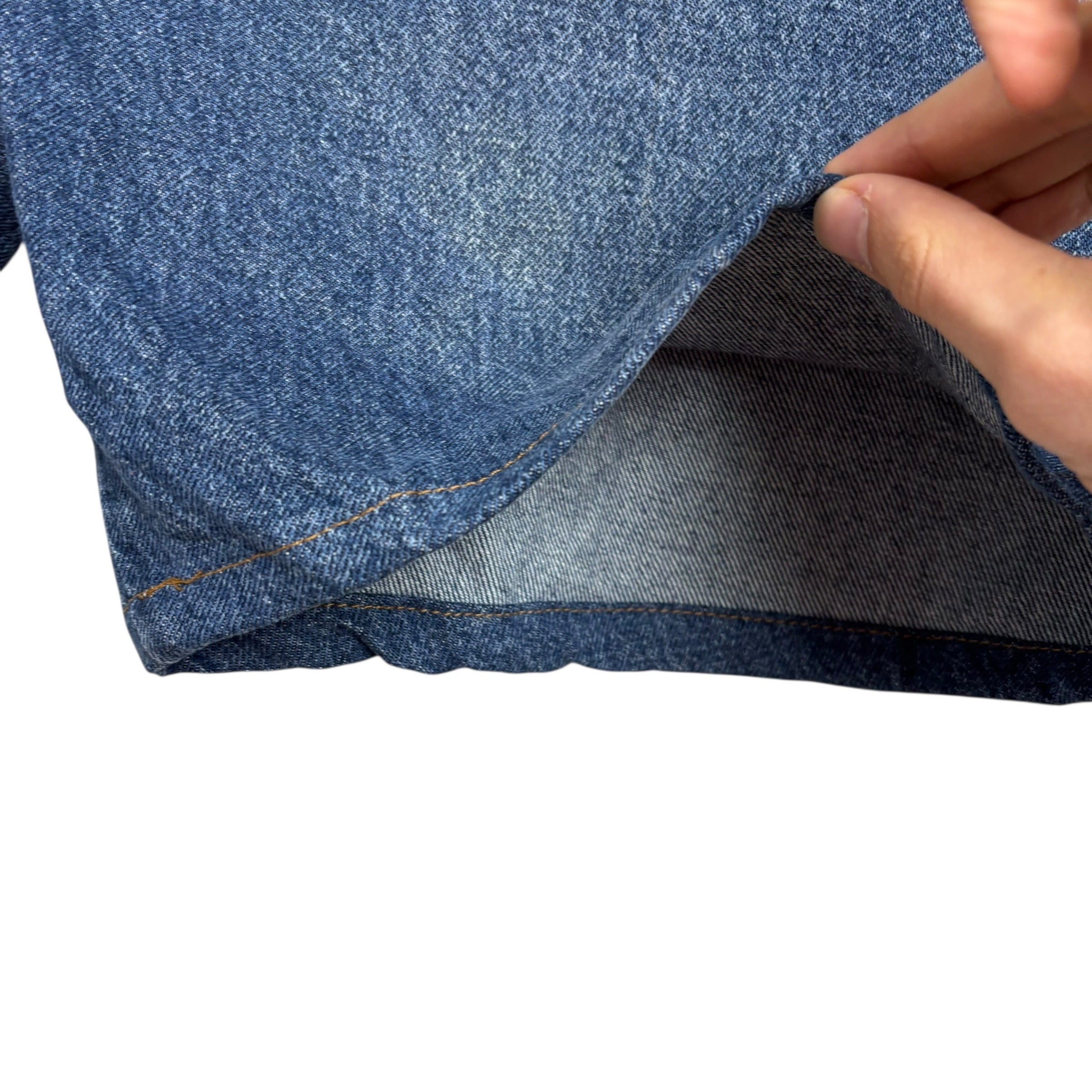 Wrangler Denim Shorts W46 Mens Mid Blue 7in Regular Fit Vintage