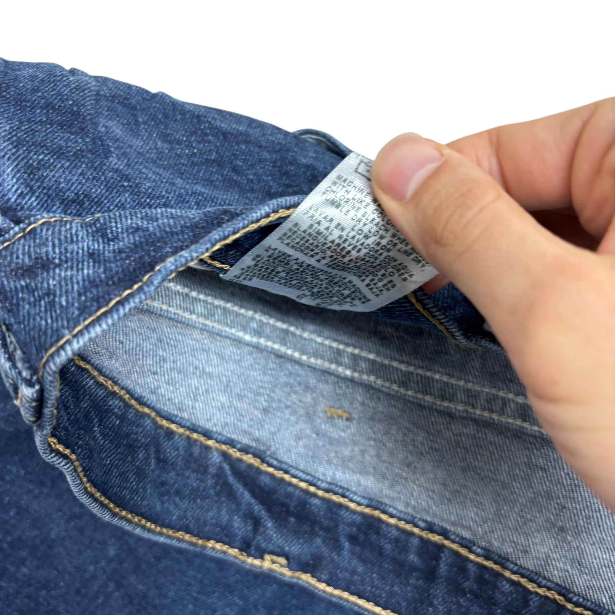 Wrangler Jeans W44 L30 Mens Dark Blue Regular Straight Fit Stretch Denim (E)