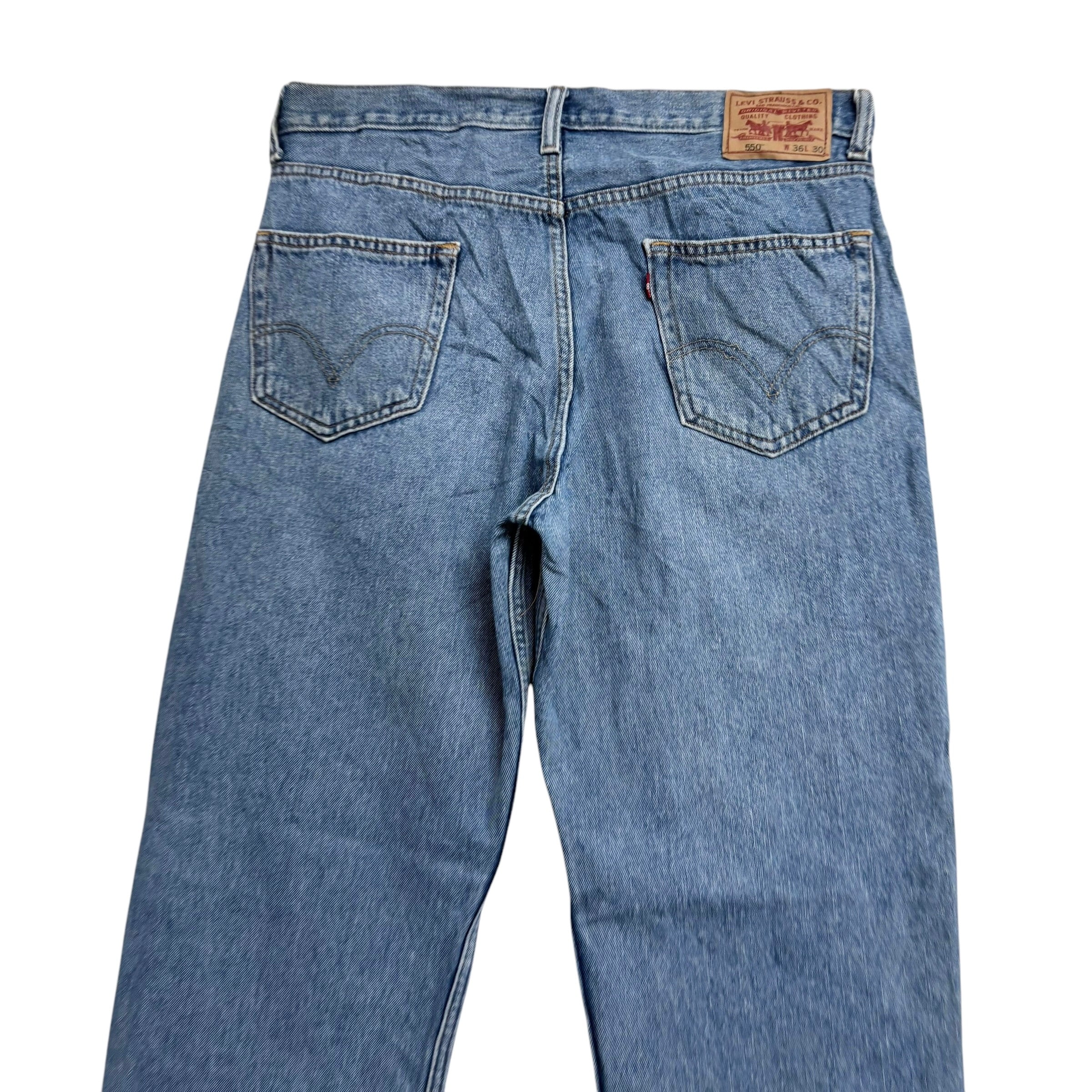 Levis 550 Jeans W36 L30 Mens Light Blue Baggy Relaxed Straight Fit Vintage Denim