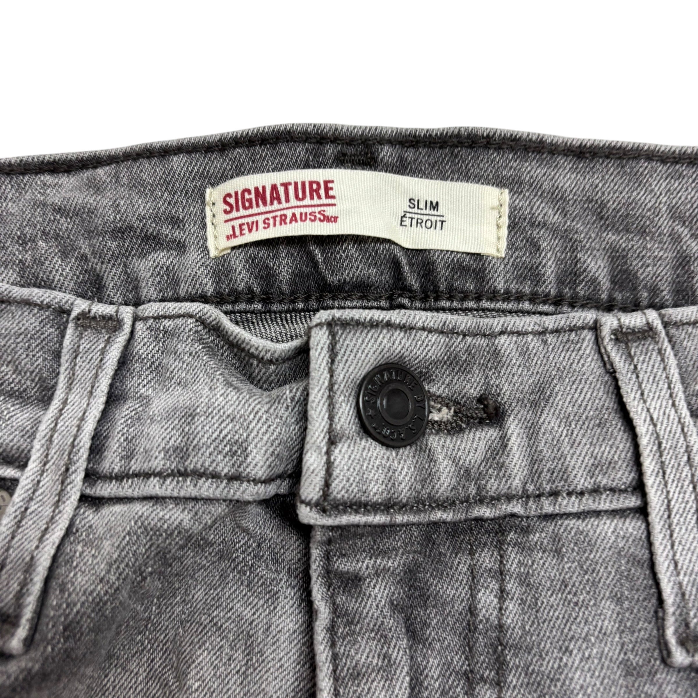 Levis Signature Jeans W32 L32 Mens Grey Slim Fit Stretch Denim (E)