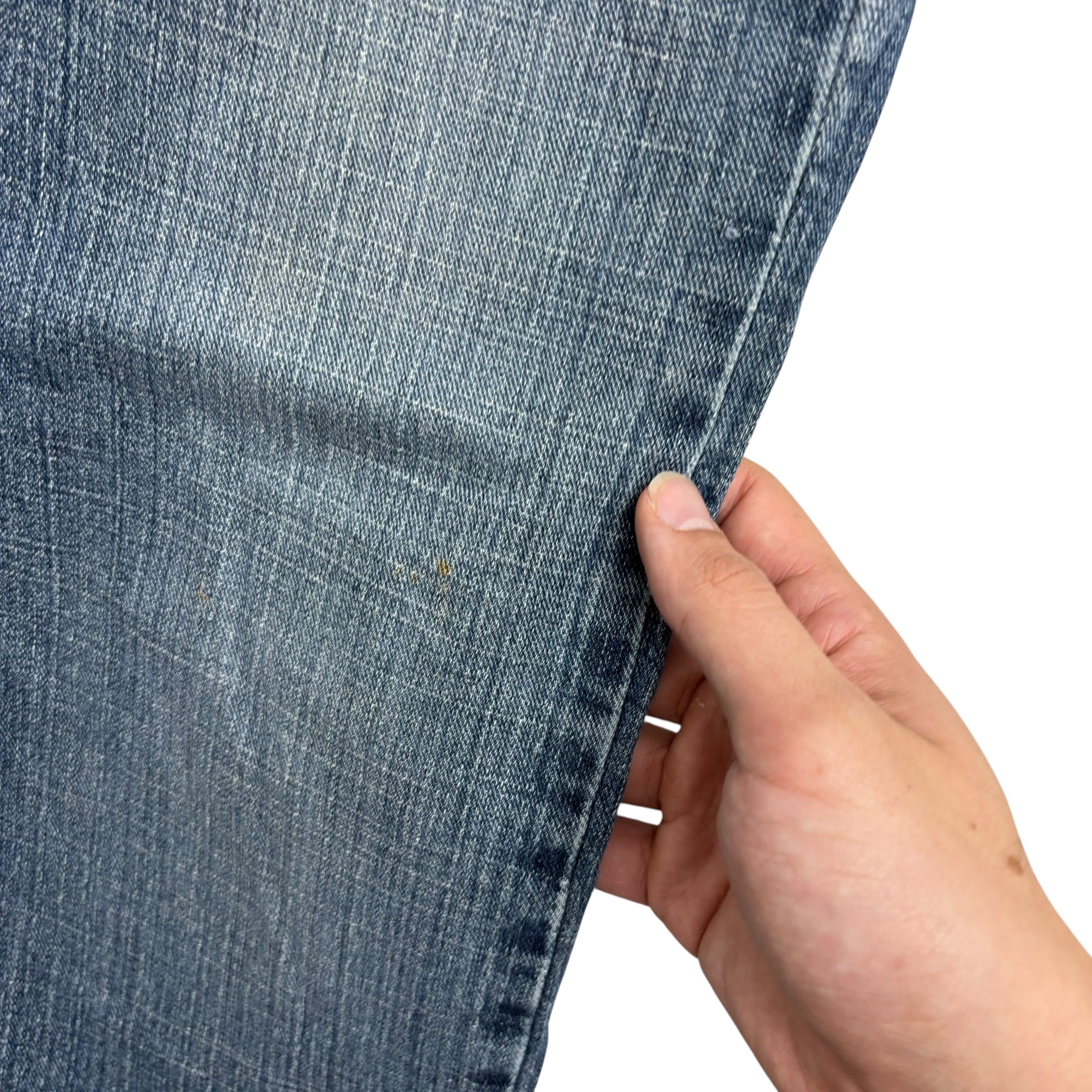 Levis Signature Jeans W36 L32 Mens Mid Blue Relaxed Straight Stretch Denim (F)