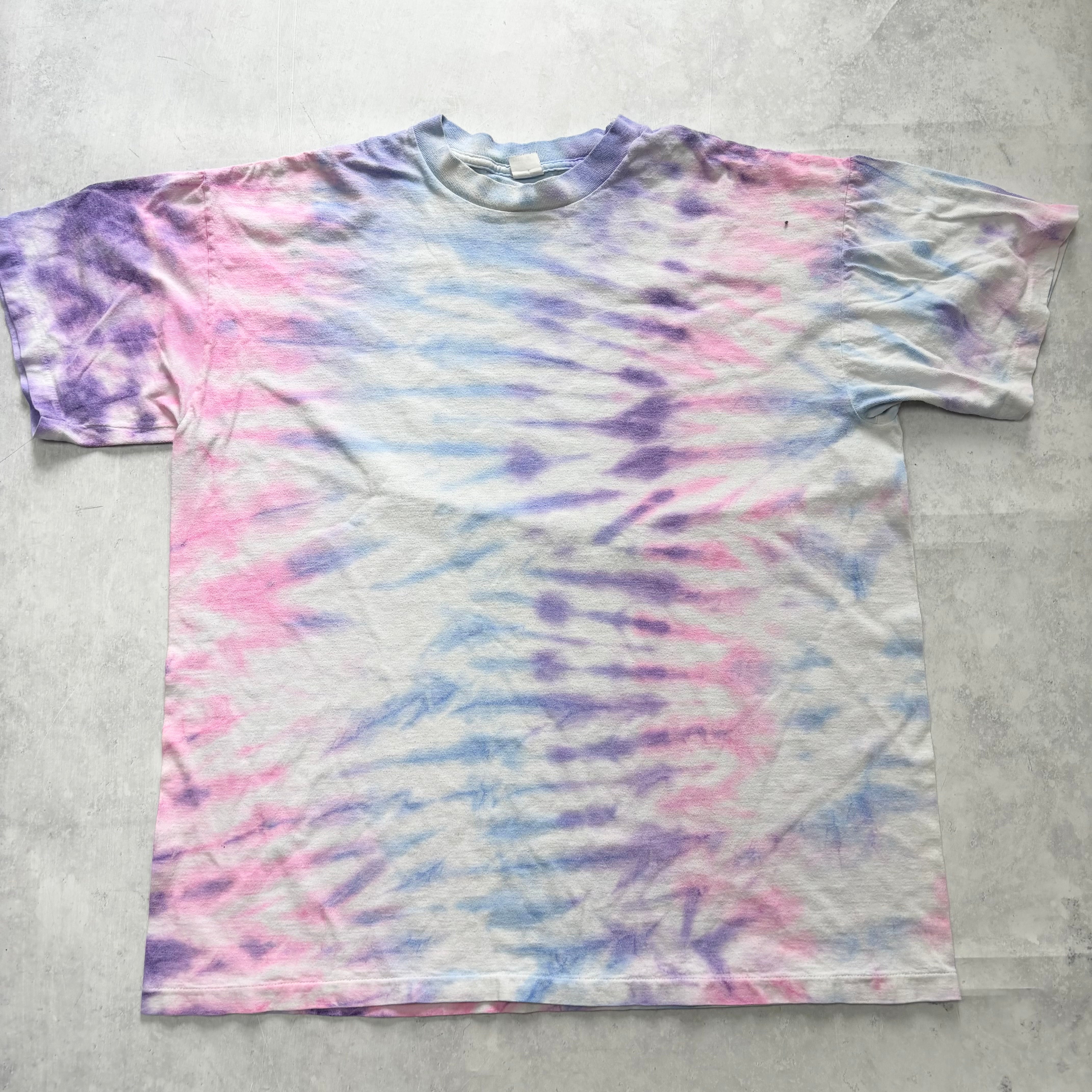 Vintage T Shirt Mens XL Tie Die Single Stitch Pink
