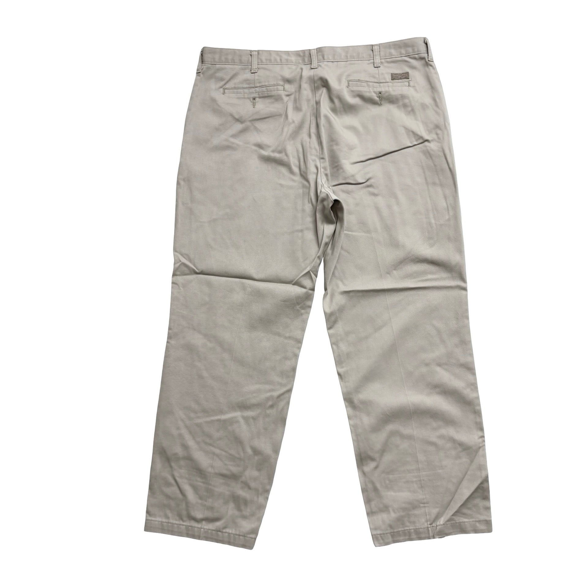 Lee Trousers W40 L30 Mens Beige Relaxed Straight Fit Vintage Pants (E)