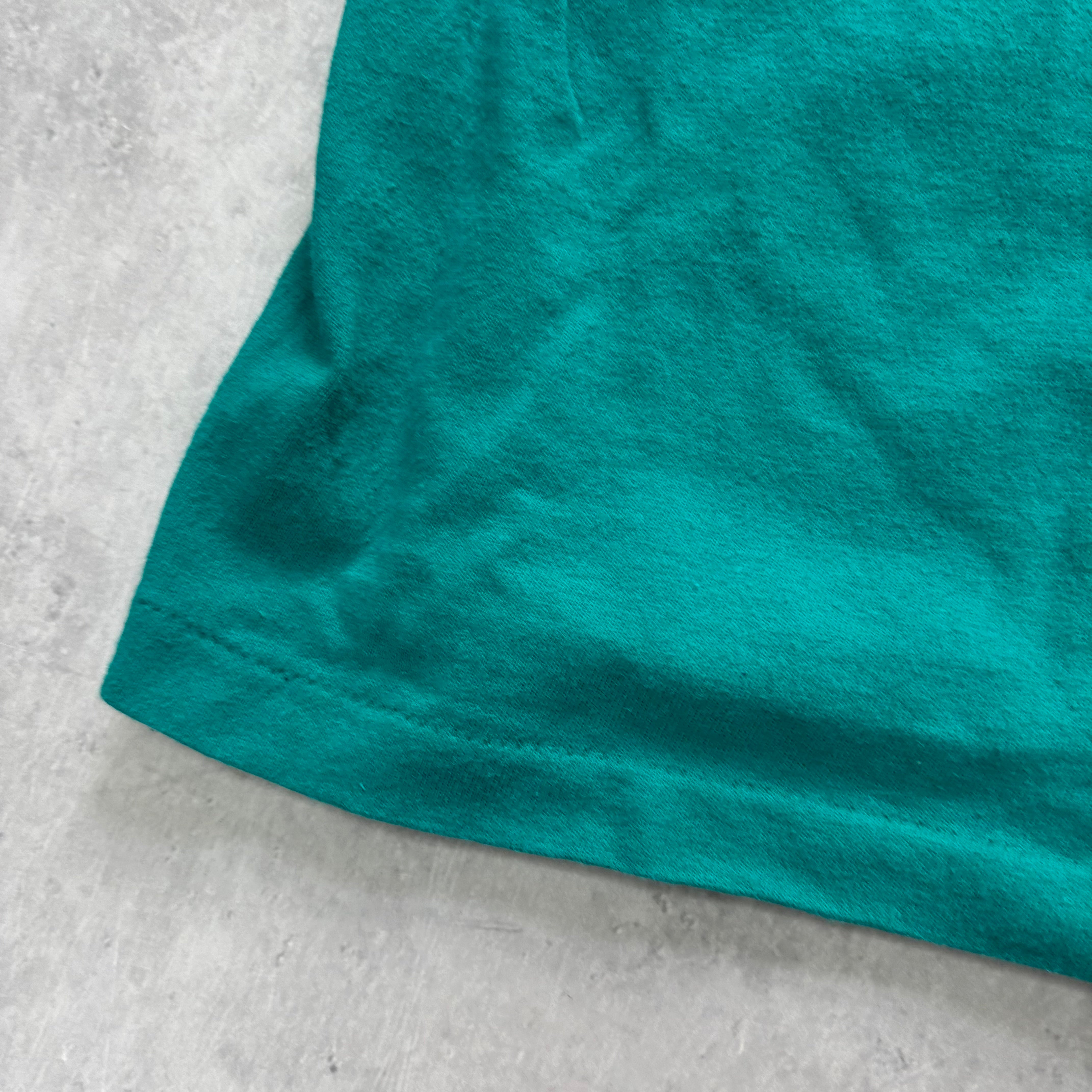Vintage T Shirt Mens XL Teal Green Single Stitch Graphic Print 90s Teacher (E)