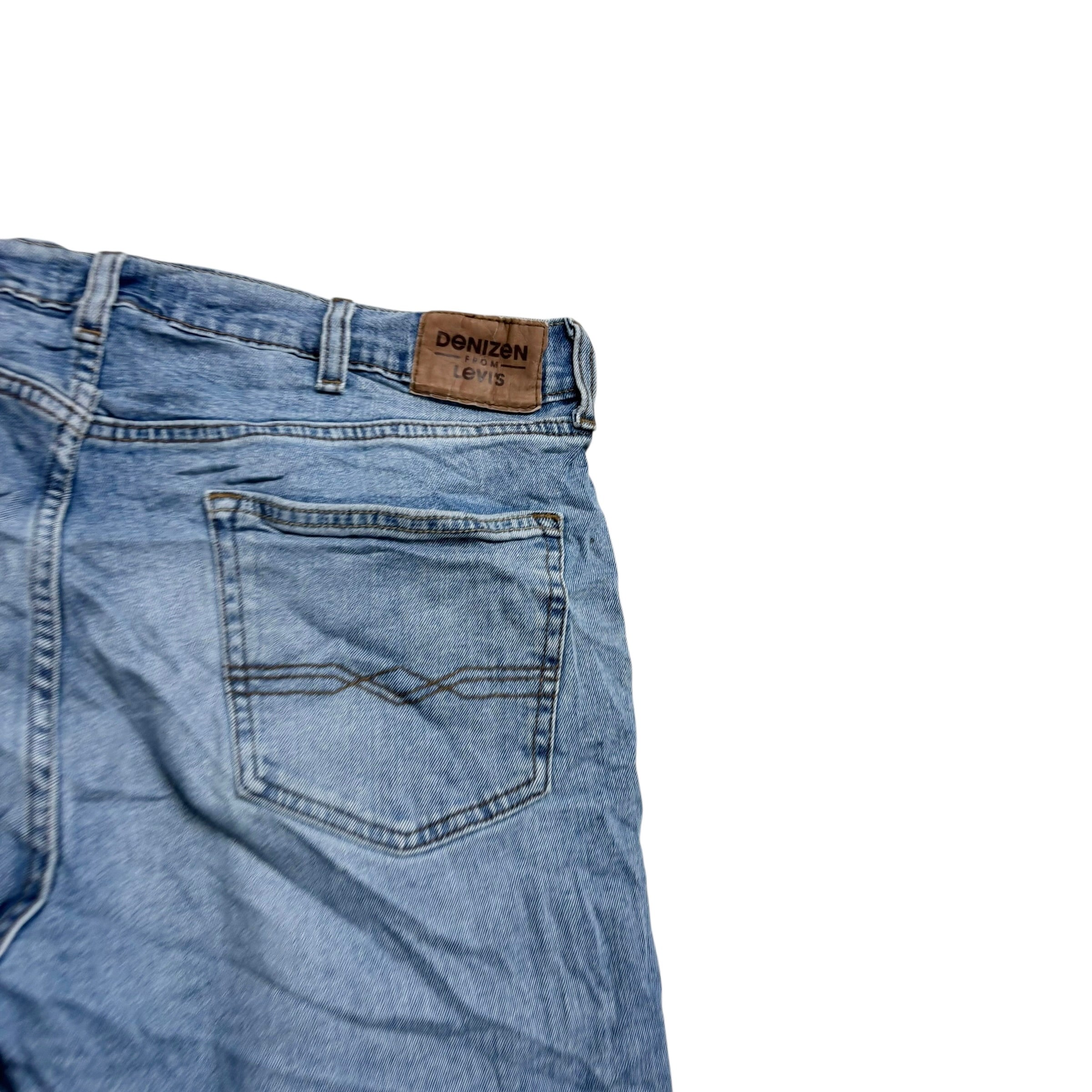 Levis Denizen Jeans W38 L30 Mens Light Blue Relaxed Straight Fit Stretch (E)