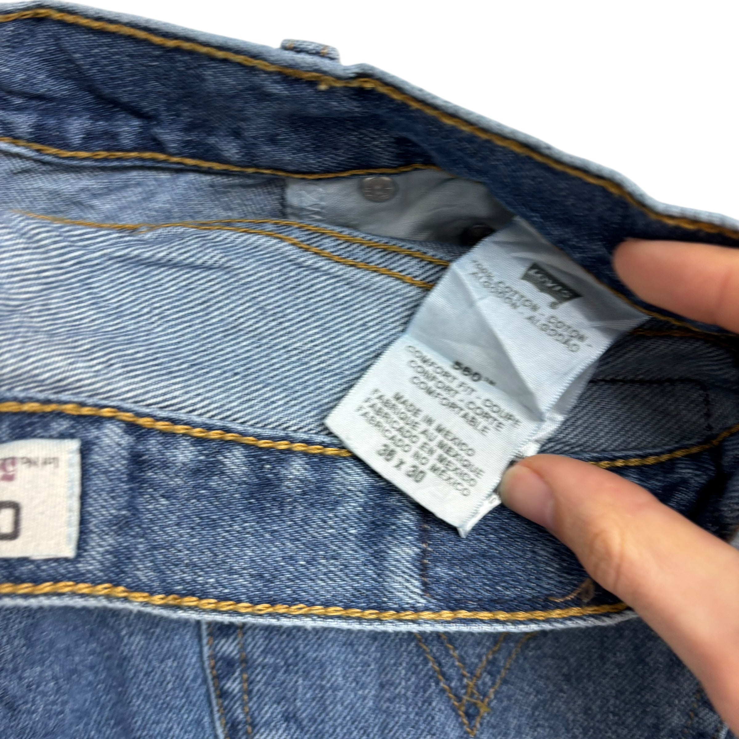 Levis 560 Jeans W36 L28 Mens Mid Blue Relaxed Tapered Fit Vintage Denim