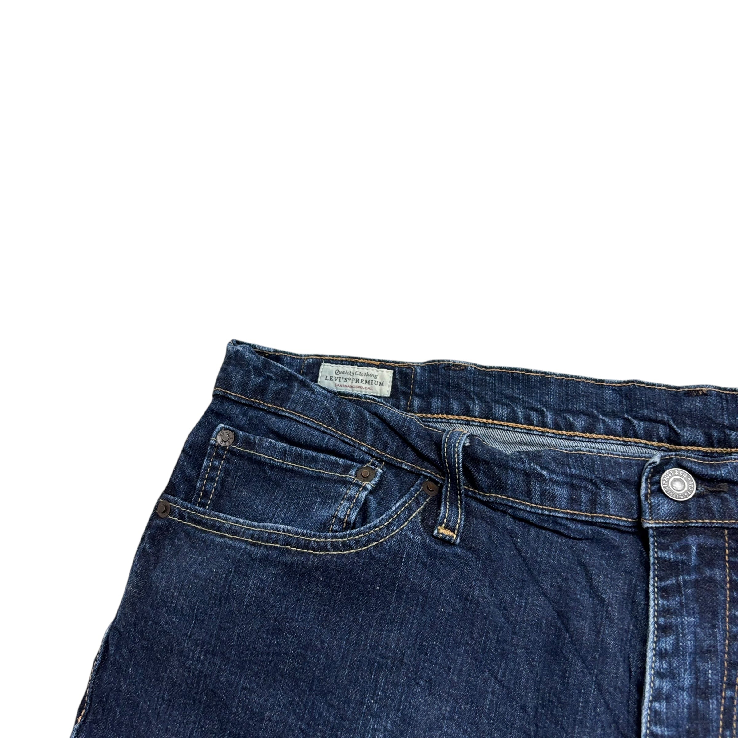 Levis 541 Jeans W40 L31 Mens Dark Blue Athletic Taper Fit Stretch Premium Denim