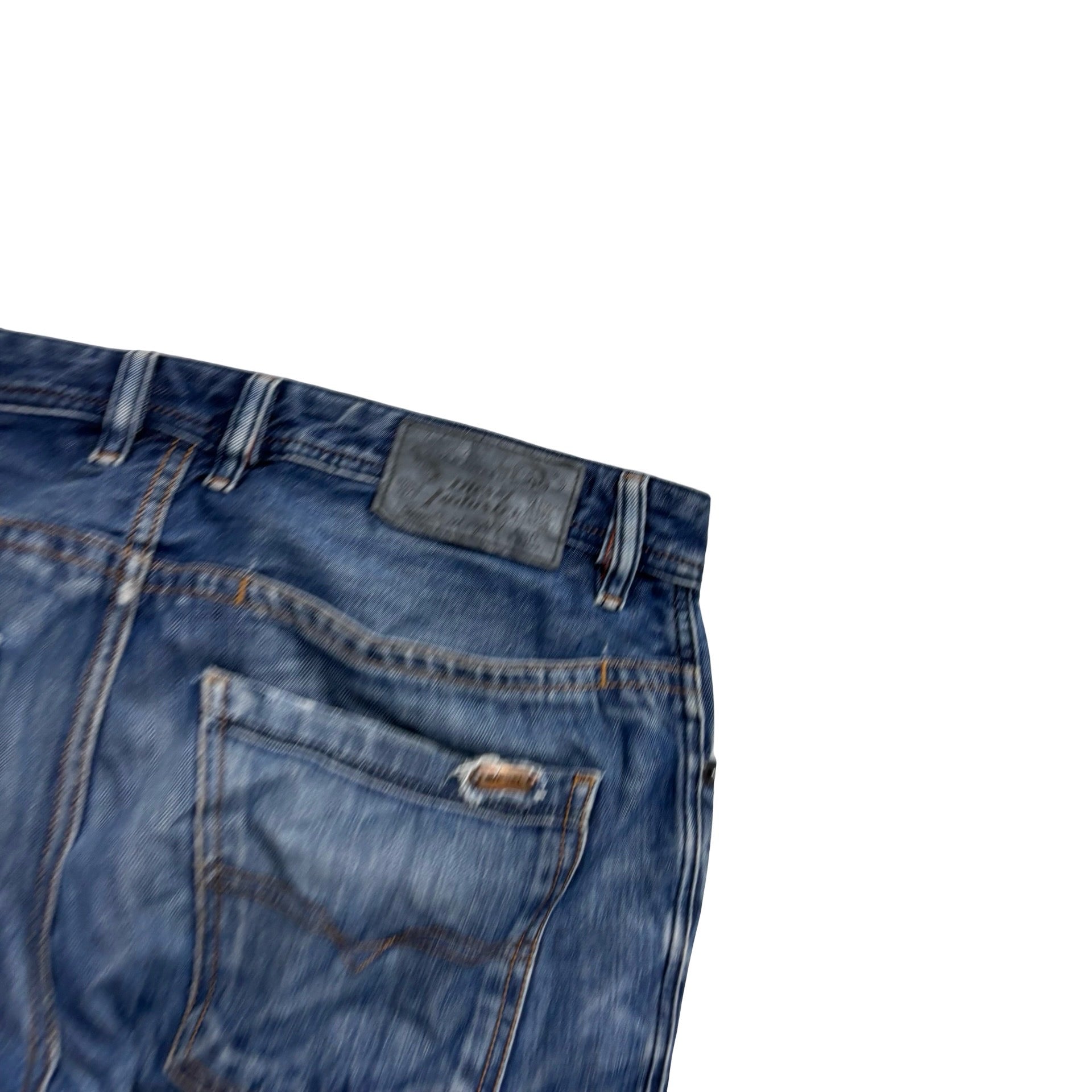 Diesel Braddom Jeans W32 L34 Mens Dark Blue Slim Carrot Fit Denim