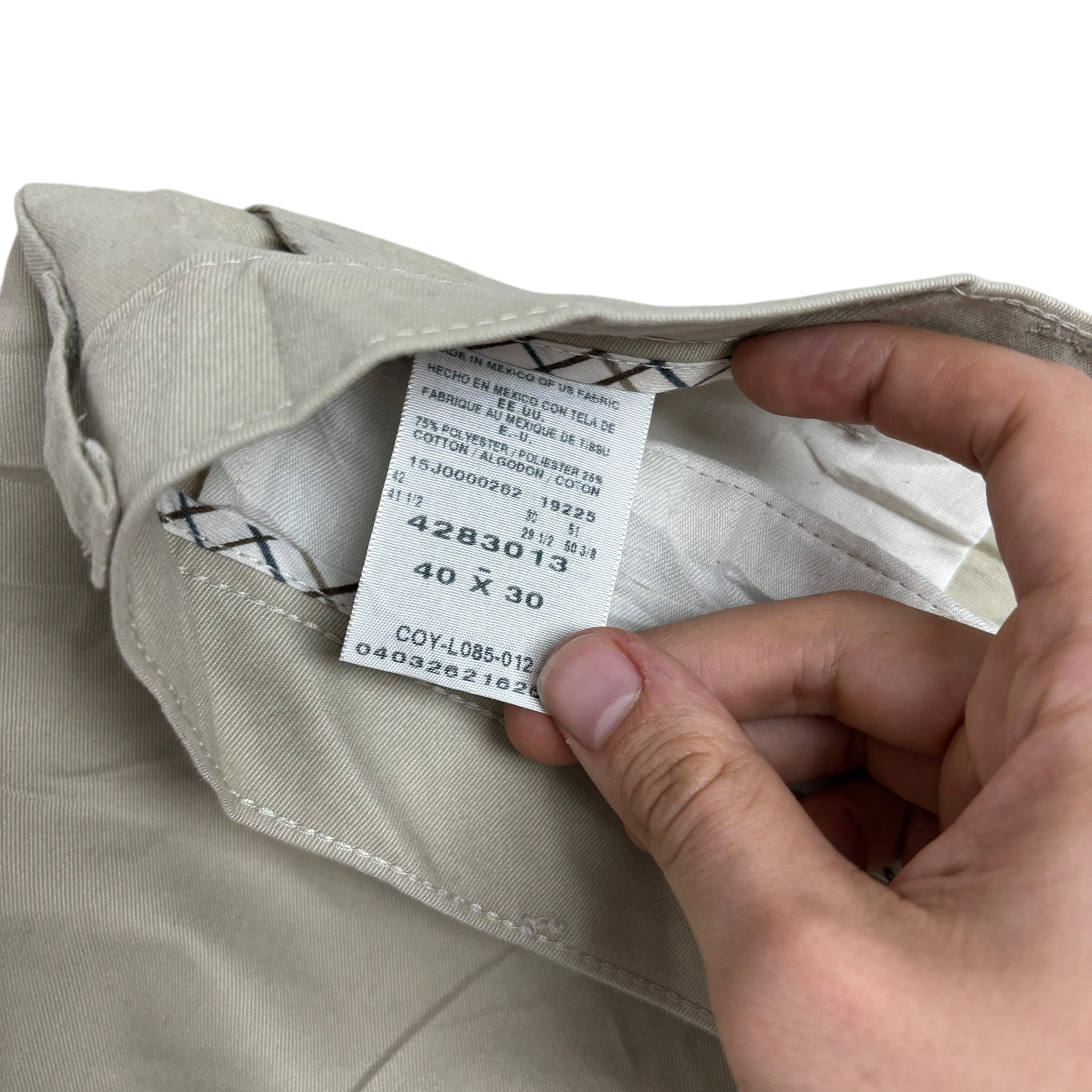 Lee Trousers W40 L30 Mens Cream Relaxed Fit Total Freedom Pants Vintage (E)