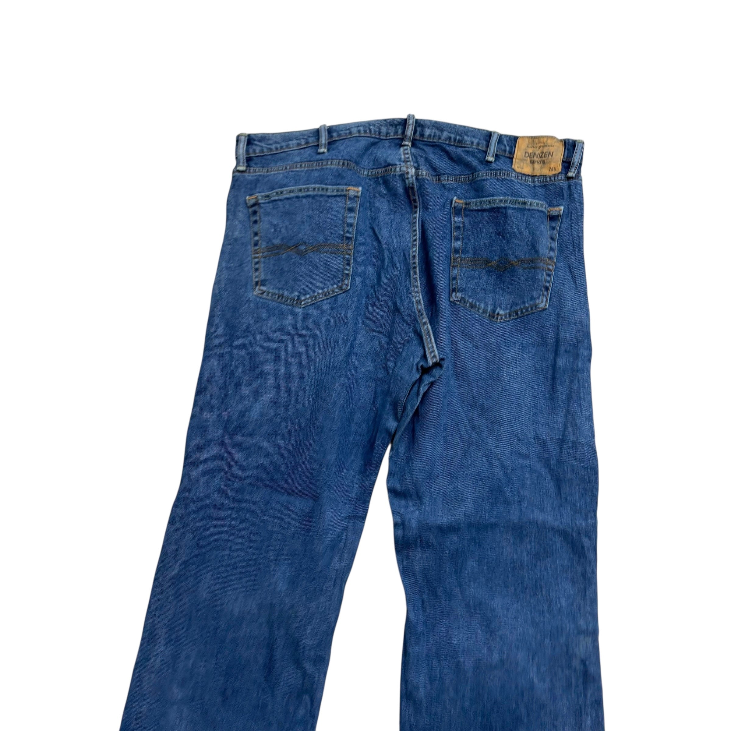 Levis Denizen Jeans W42 L32 Mens Mid Blue Relaxed Straight Stretch Denim (E)