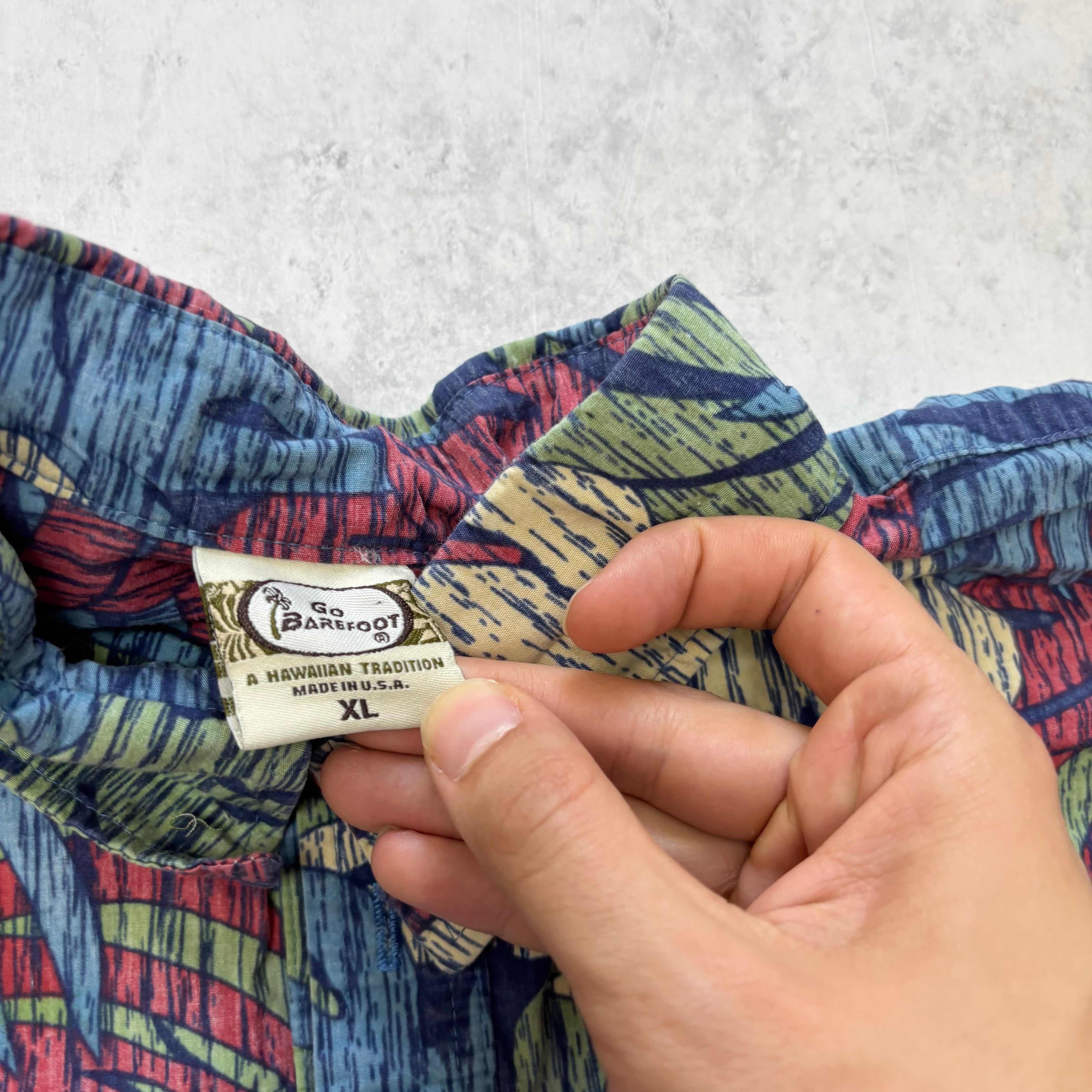 Vintage Hawaiian Shirt Mens XL Floral Aloha Short Sleeve Cotton (E)