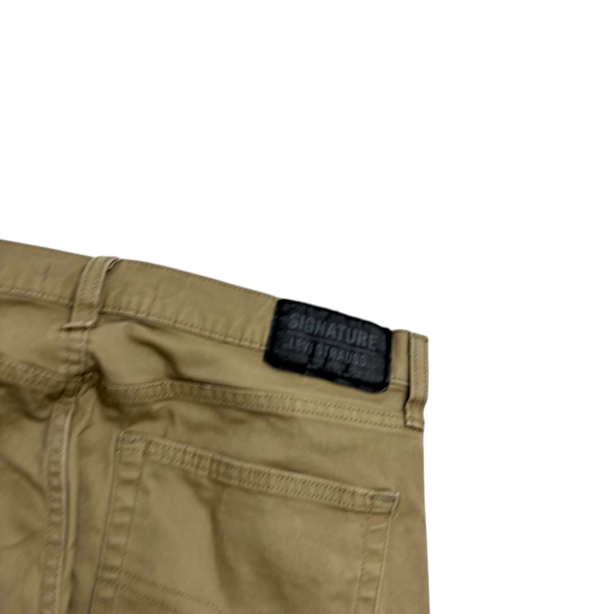Levis Signature Trousers W32 L29 Mens Beige Athletic Straight Stretch Pants