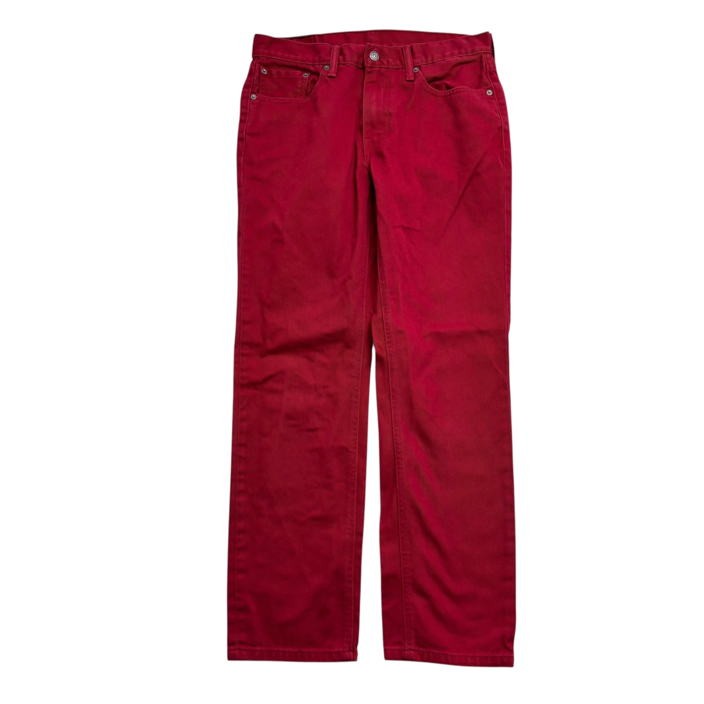 Levis 541 Trousers W31 L30 Mens Red Athletic Tapered Fit Pants (E)