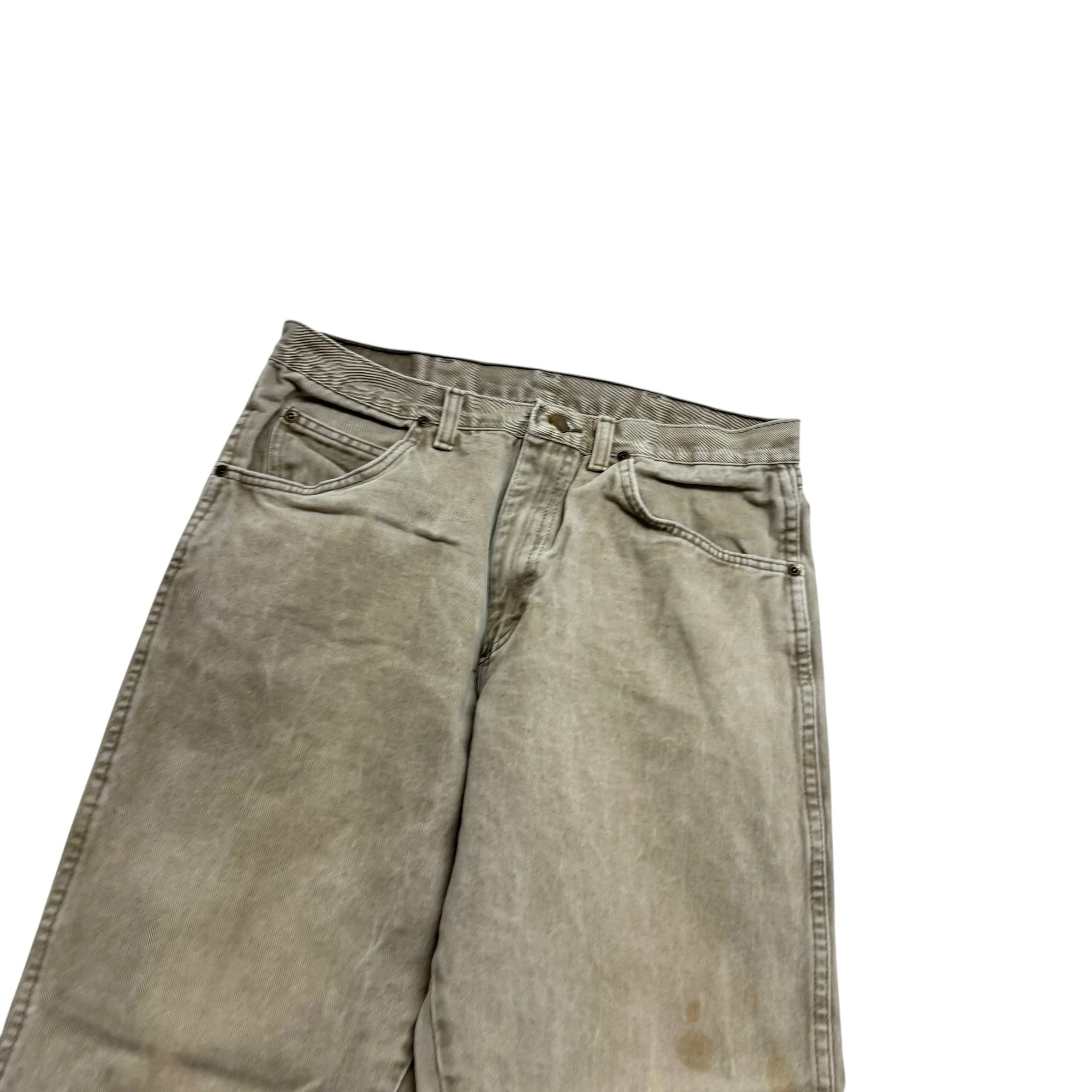 Wrangler Jeans W32 L28 Mens Green Relaxed Tapered Fit Vintage Denim (F)