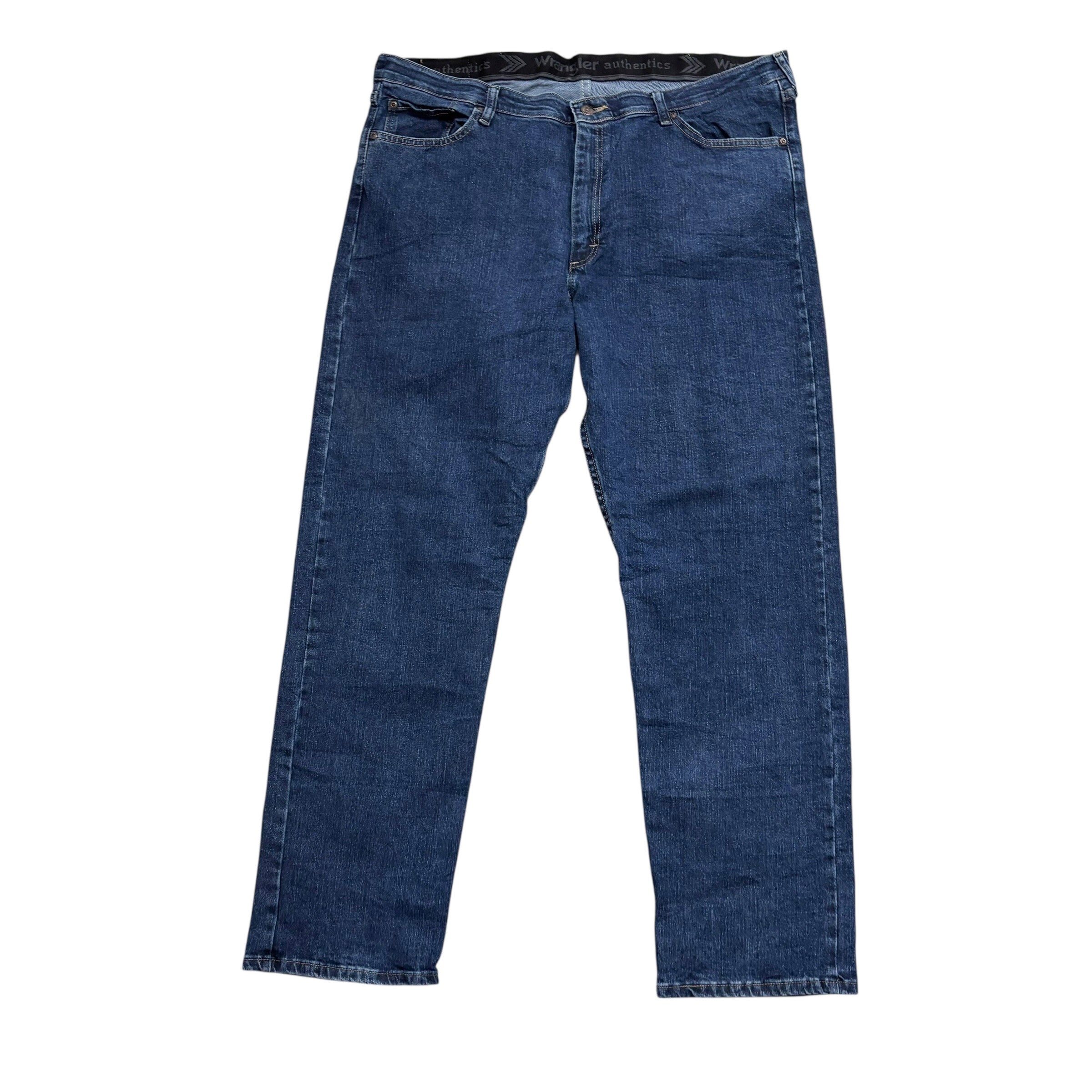 Wrangler Jeans W40 L32 Mens Dark Blue Regular Straight Fit Stretch Denim (E)