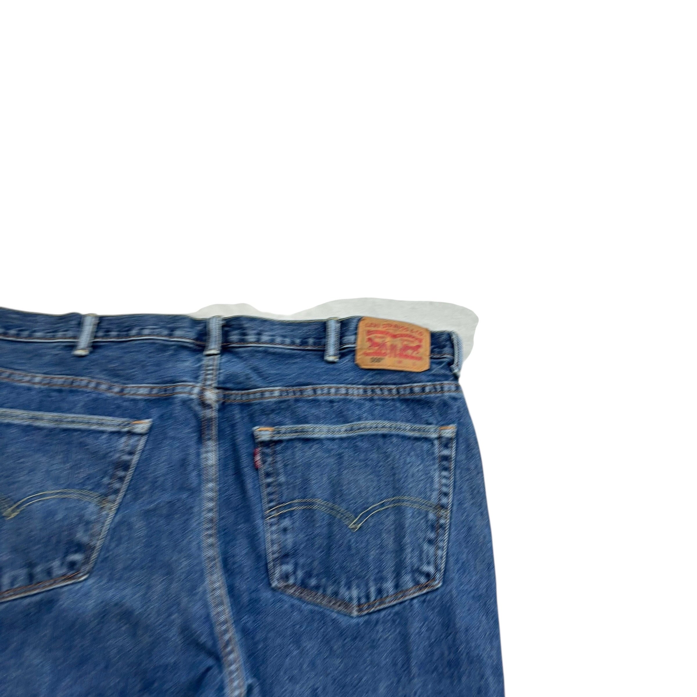 Levis 550 Jeans W42 L29 Mens Mid Blue Baggy Relaxed Straight Fit Denim (E)