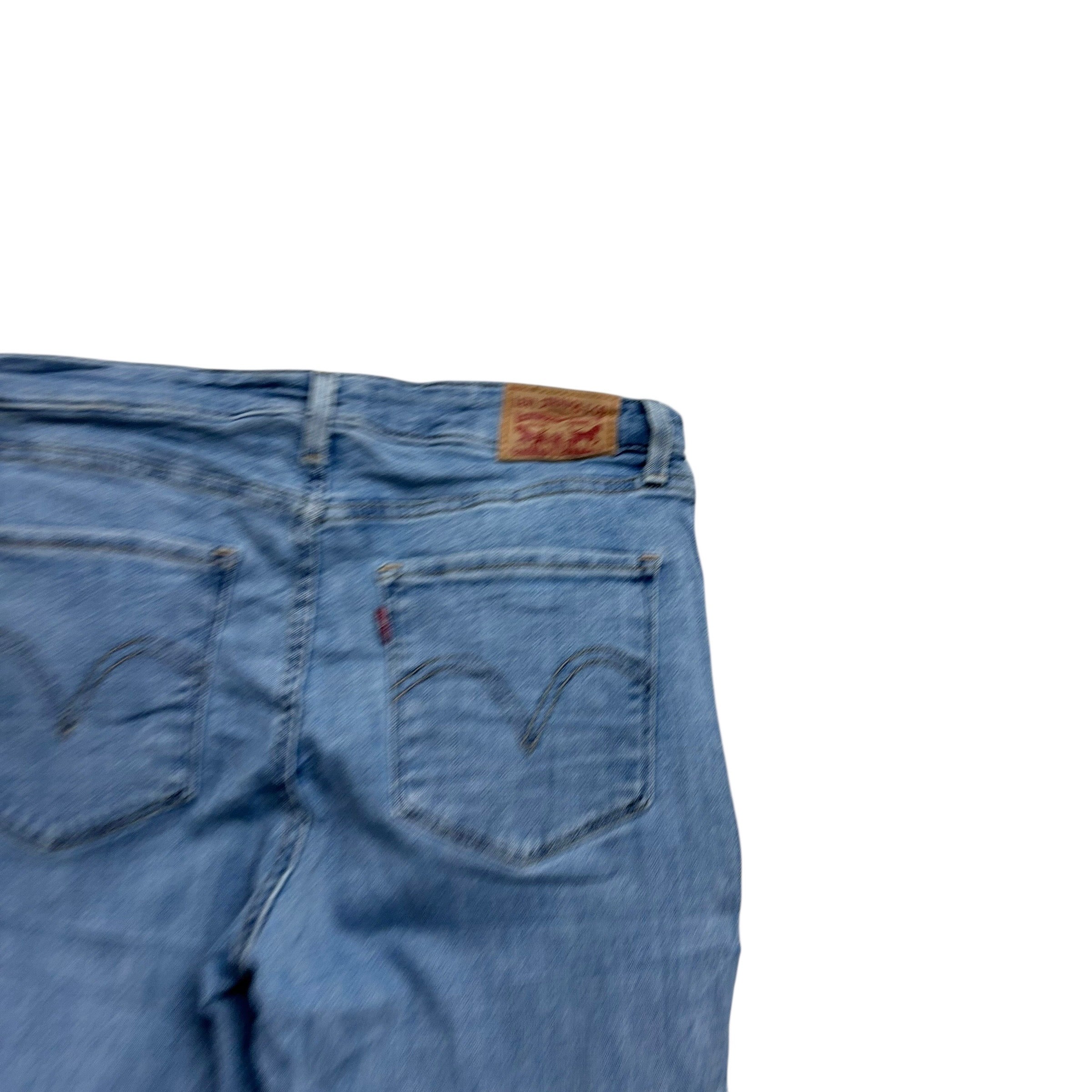 Levis Jeans W30 L30 Womens Classic Mid Rise Skinny Fit Light Blue Stretch Denim