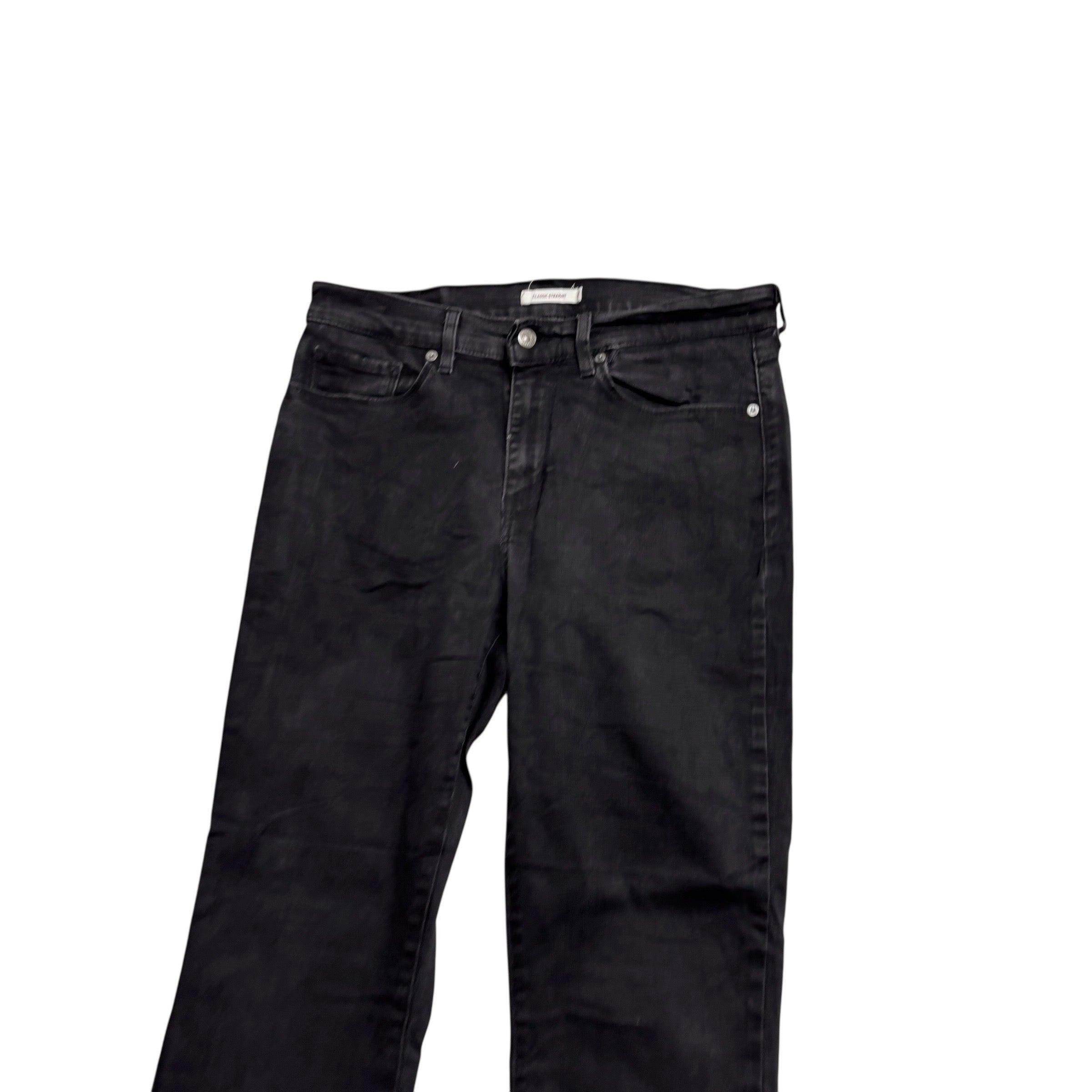 Levis Jeans W31 L29 Womens Classic Straight Fit Black Stretch Denim