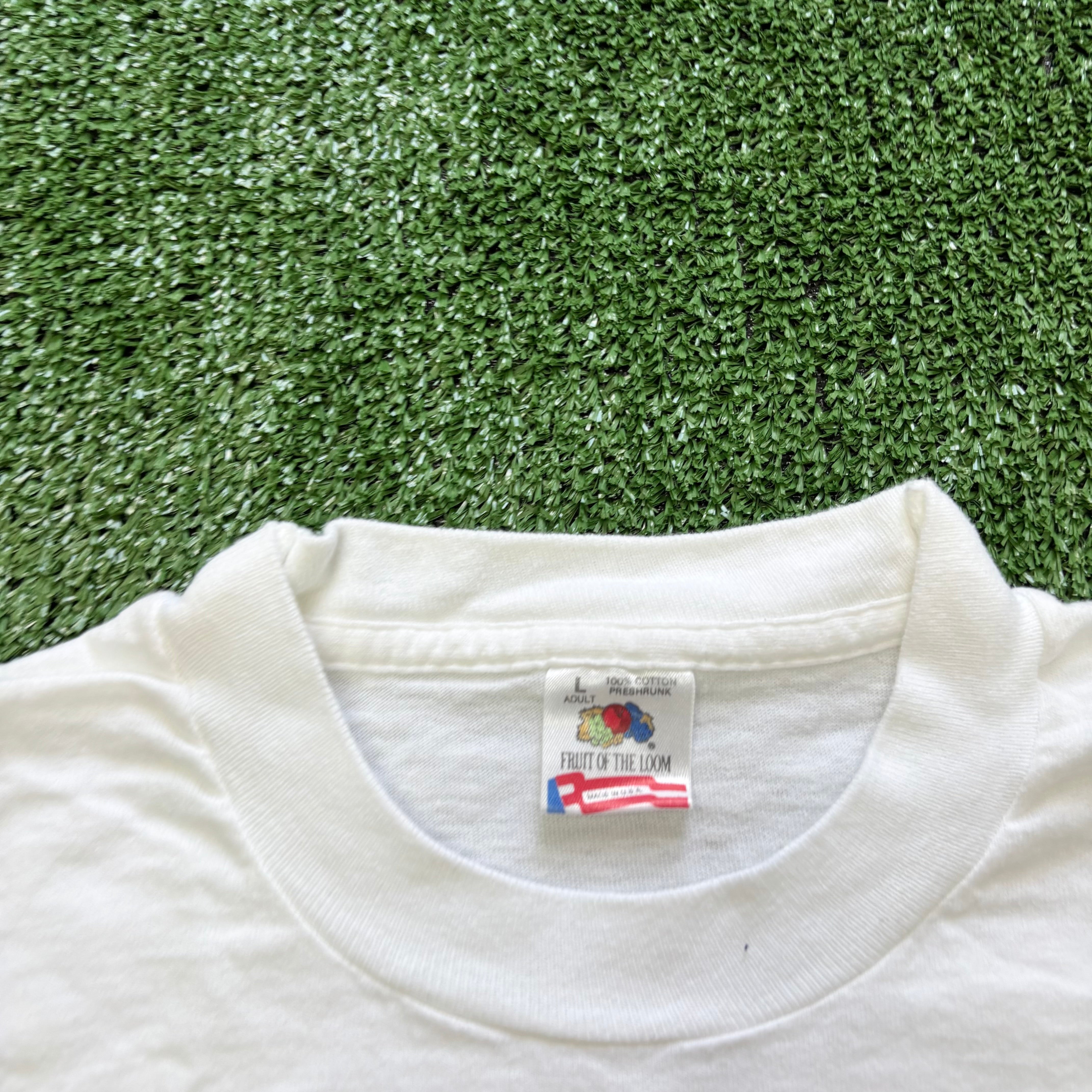 Vintage T Shirt Mens XL White Single Stitch Graphic Print 90s USA (E)