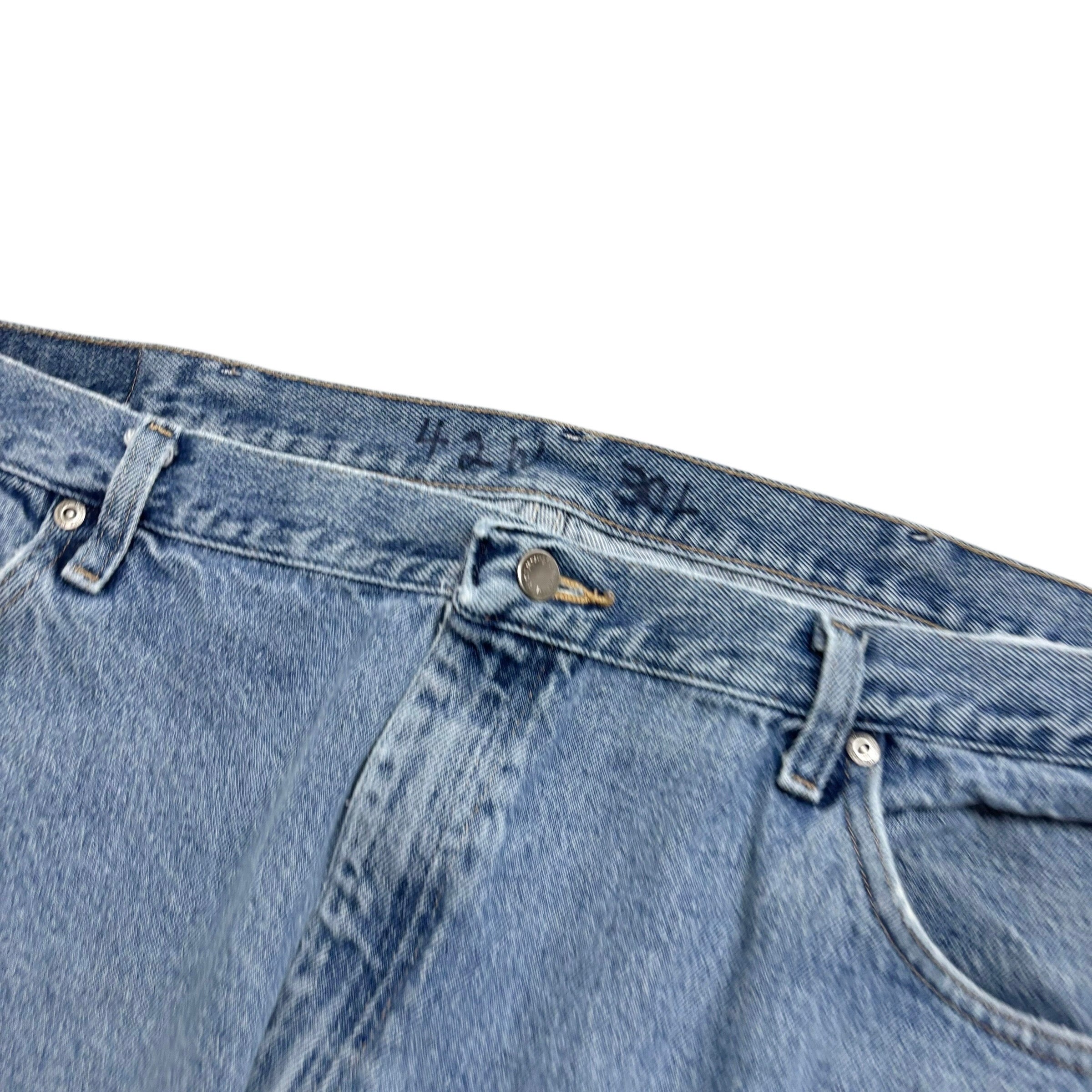 Wrangler Jeans W40 L30 Mens Light Blue Relaxed Straight Fit Denim