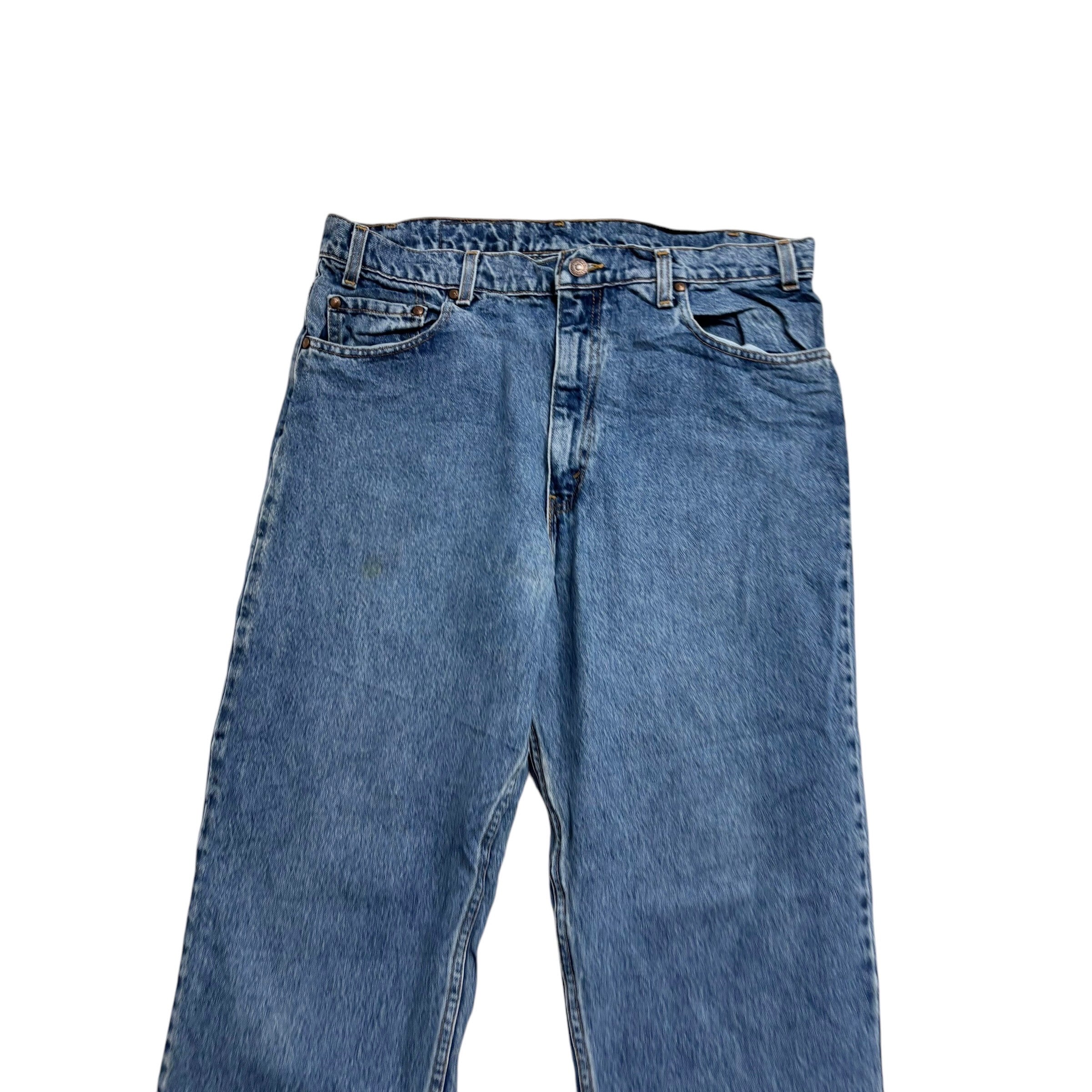 Levis 540 Jeans W34 L32 Mens Mid Blue Relaxed Straight USA Made Vintage Denim