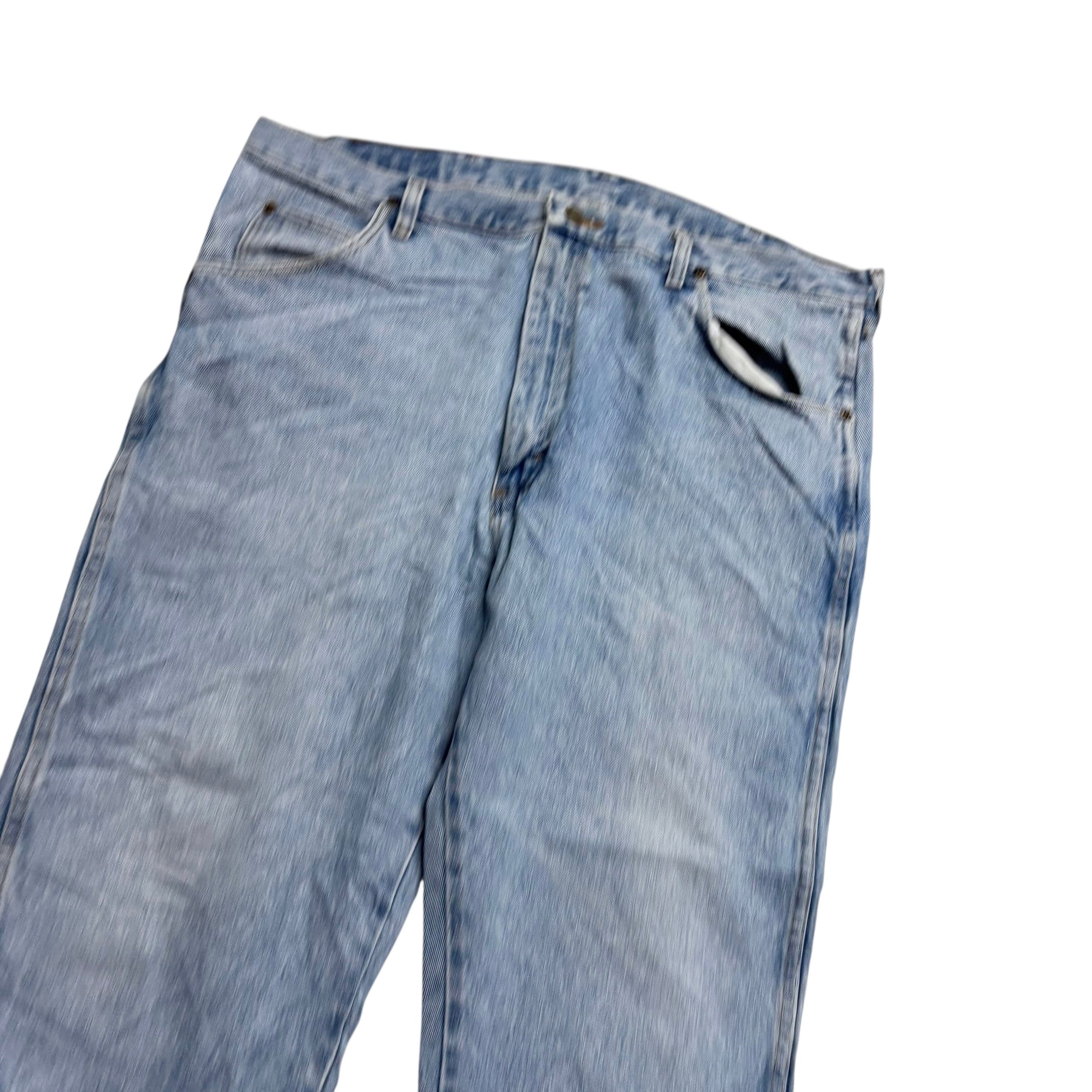 Wrangler Jeans W40 L28 Mens Light Blue Regular Straight Fit Vintage Denim